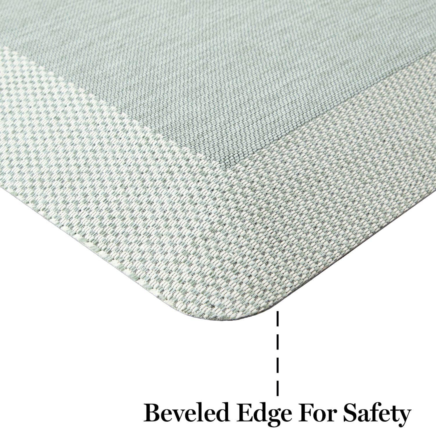 imageMartha Stewart Aloha Modern Pineapple AntiFatigue AirInfused Kitchen Mat Blue 196quotx39quotMint Green