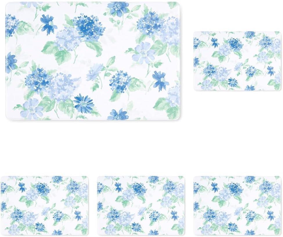 imageMartha Stewart Amber Floral Daisy Stripe Reverisble Water Resistant Kitchen Mat YellowCoral 20quotx30quotBluePurpleGreen