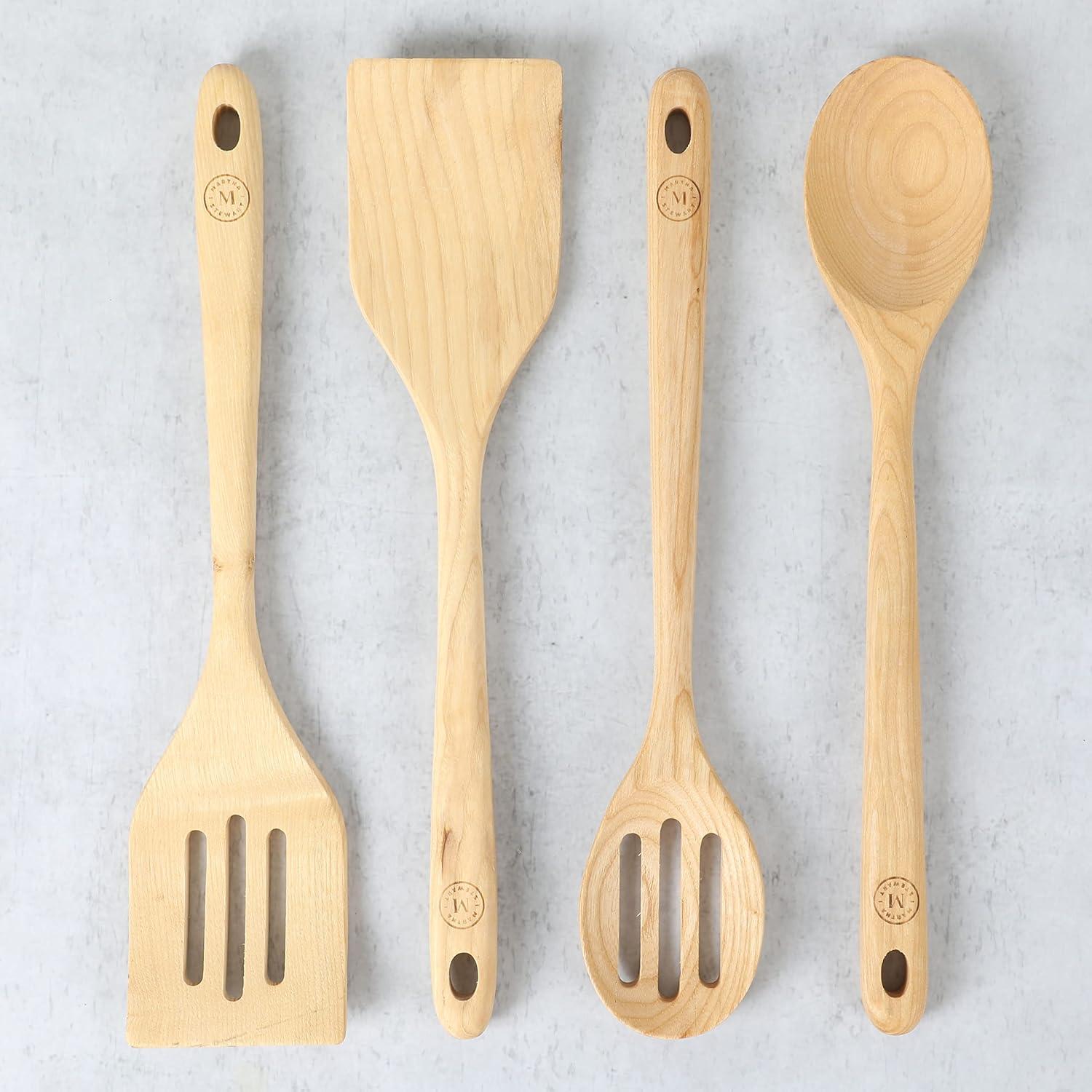 imageMartha Stewart Bainford 4Piece Wooden Kitchen Tool Set Ashwood