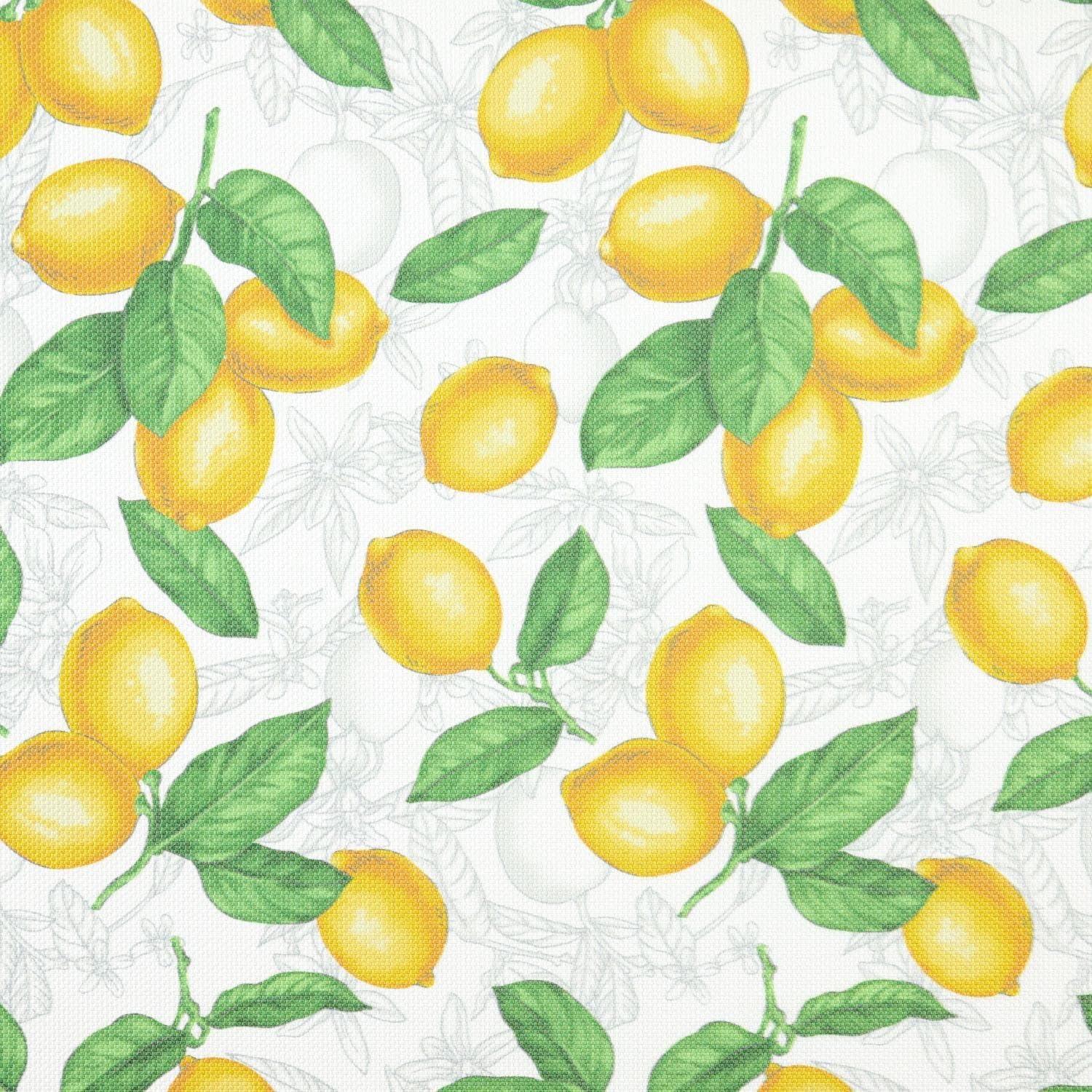 imageMartha Stewart Bloomfield Lots of Lemons AntiFatigue Kitchen Mat WhiteYellow 18quotx48quotWhiteYellow