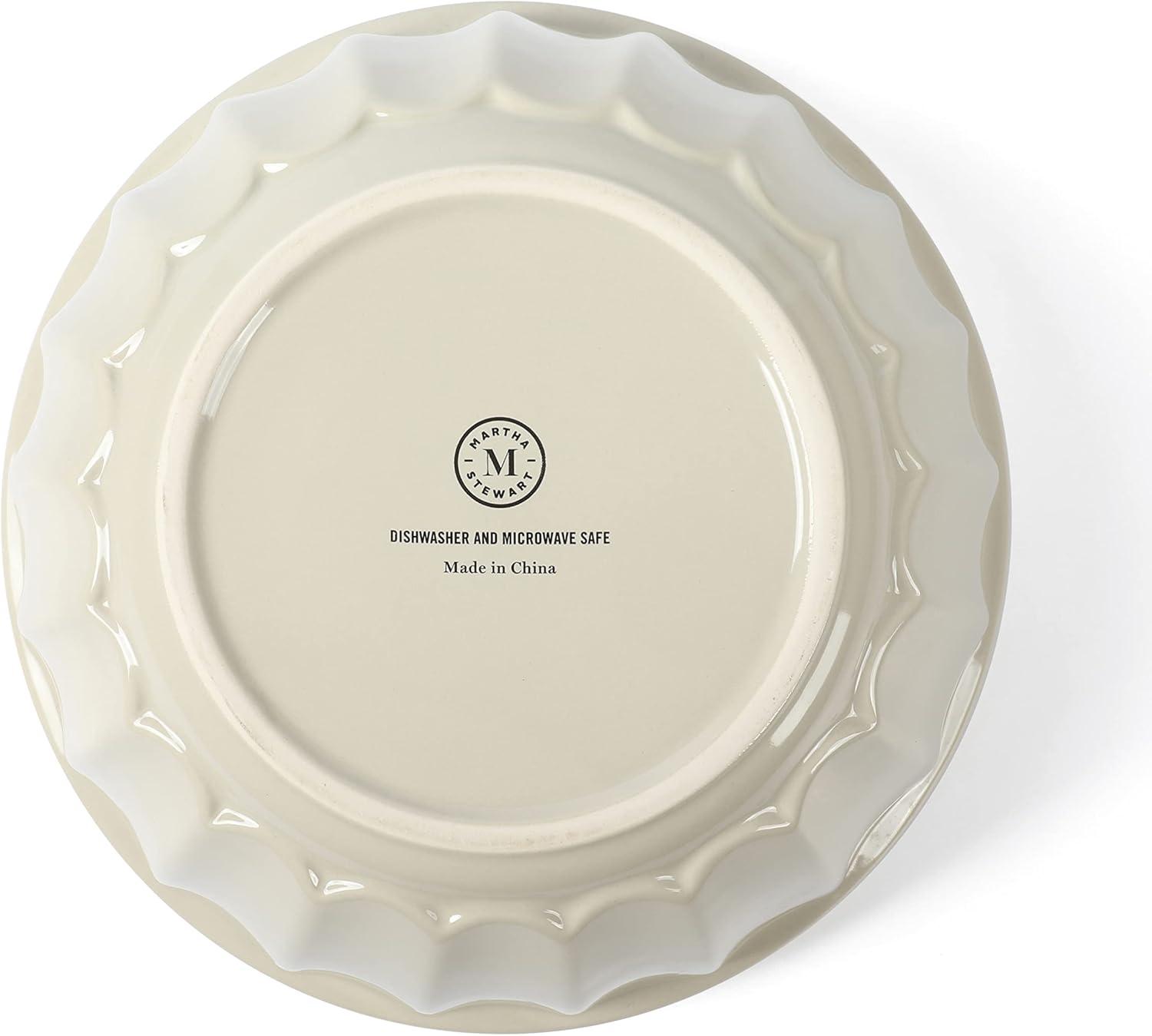 imageMartha Stewart Broadbrook 3 Piece 4 Qt 28 Qt 21 Qt Stoneware Bowl Set Sharkey GreySharkey Grey