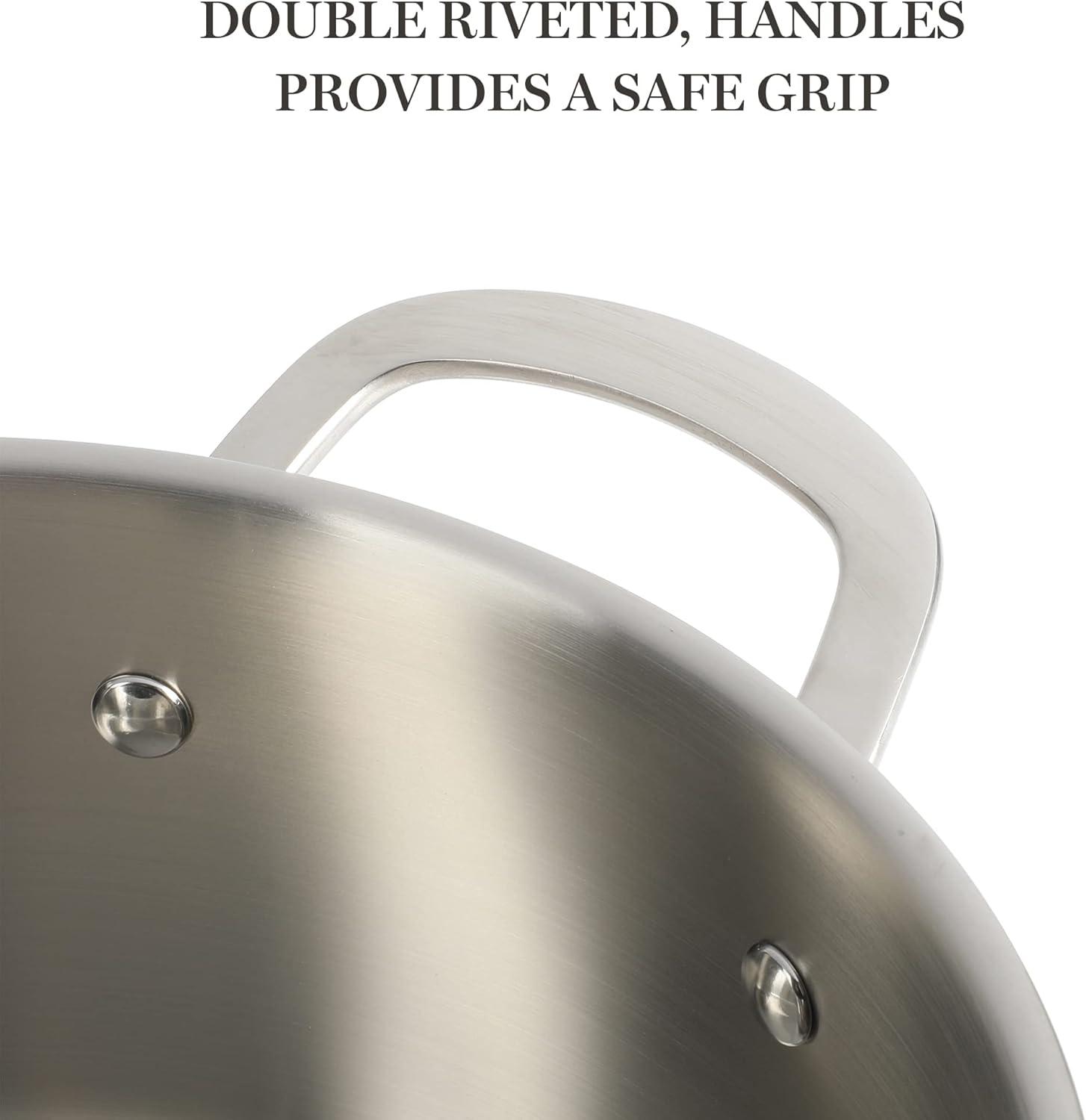 imageMartha Stewart Castelle 8Quart 188 Stainless Steel Induction Safe Stock Pot wLid