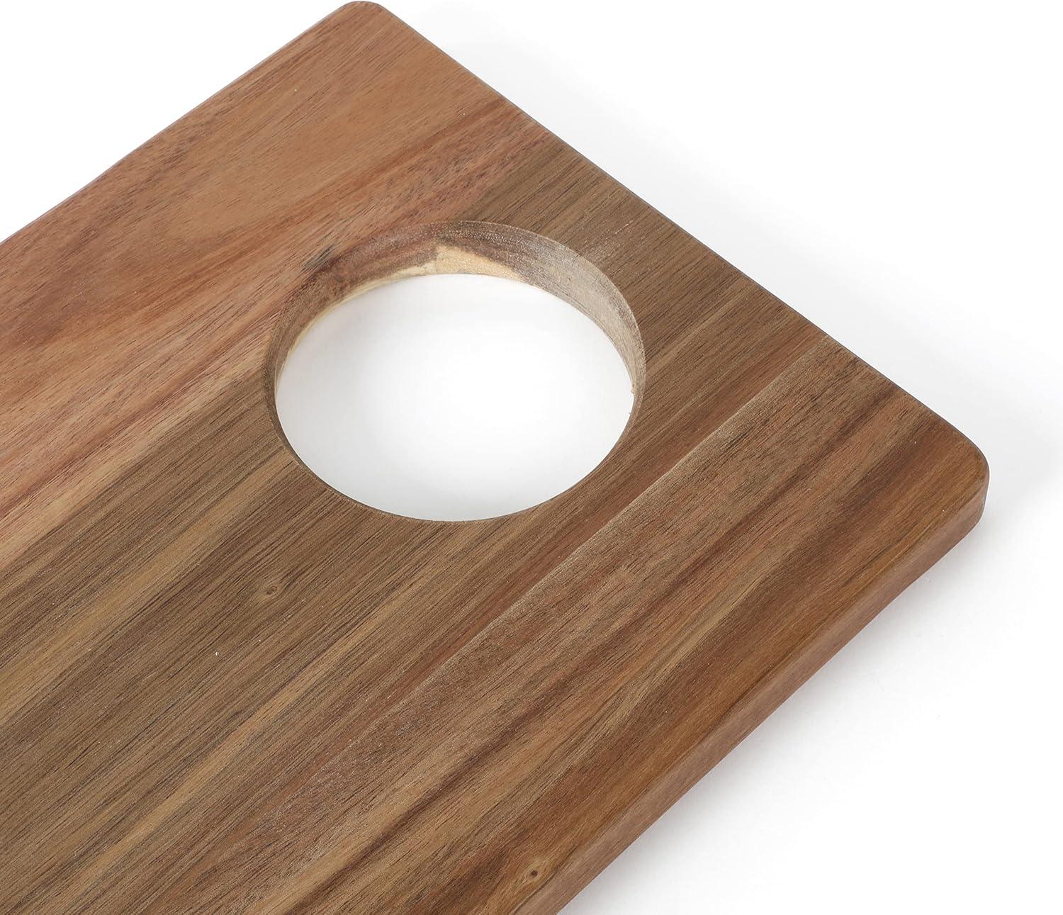 imageMartha Stewart Charcot 315 X 8 Large Charcuterie Serving Board Rectangular Acacia Wood