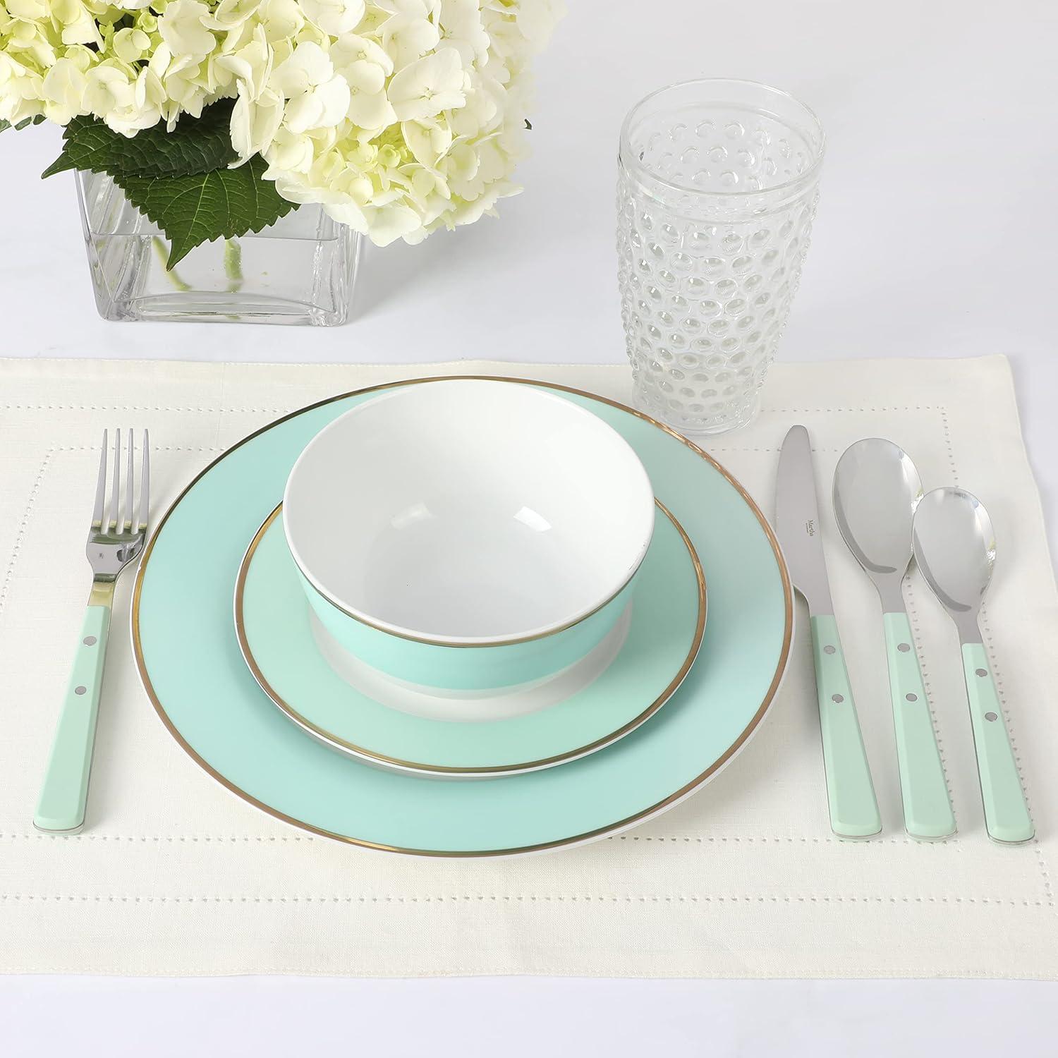 imageMartha Stewart Chauncey 4Pack 142 oz Hobnail Handmade Glass Goblet PinkClear Hobnail