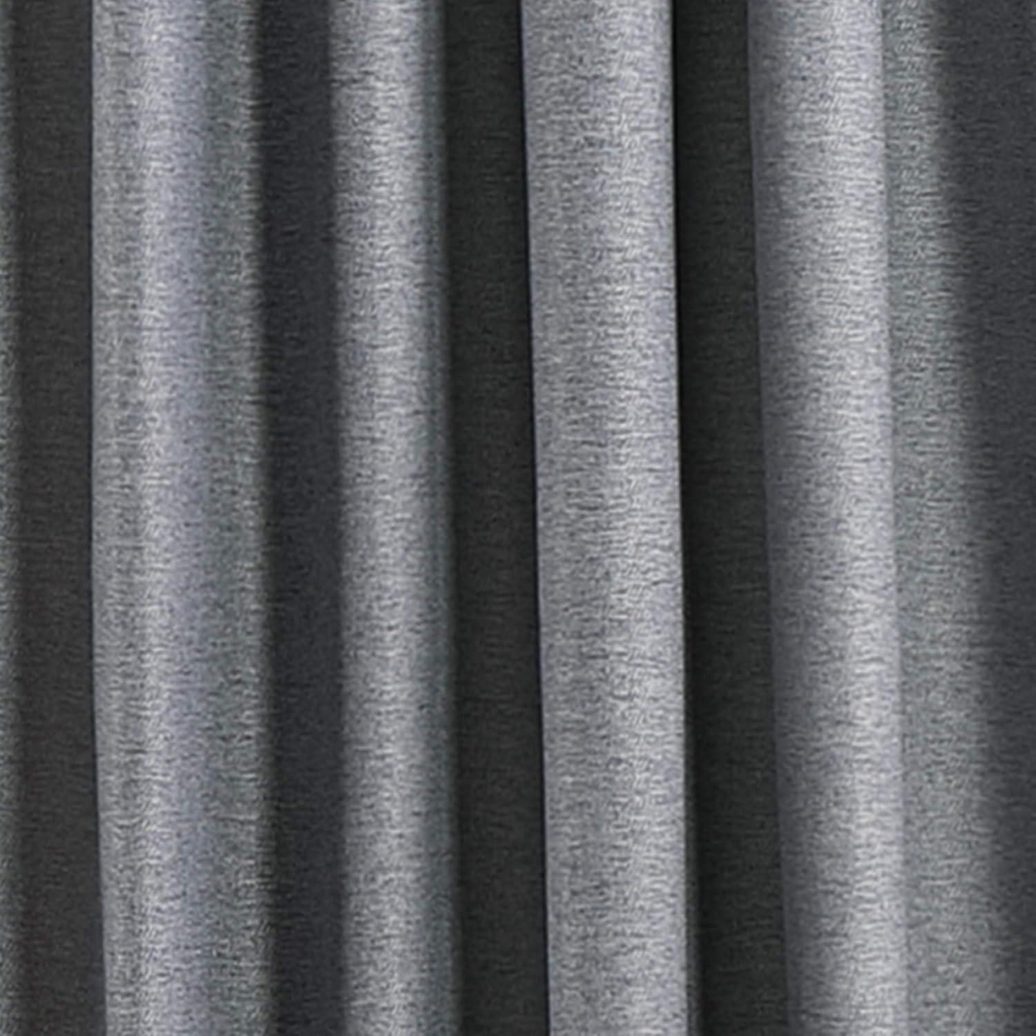 imageMartha Stewart Clarkson Room Darkening Rod Pocket Window Curtain Panel Pair 84quot GreyGrey