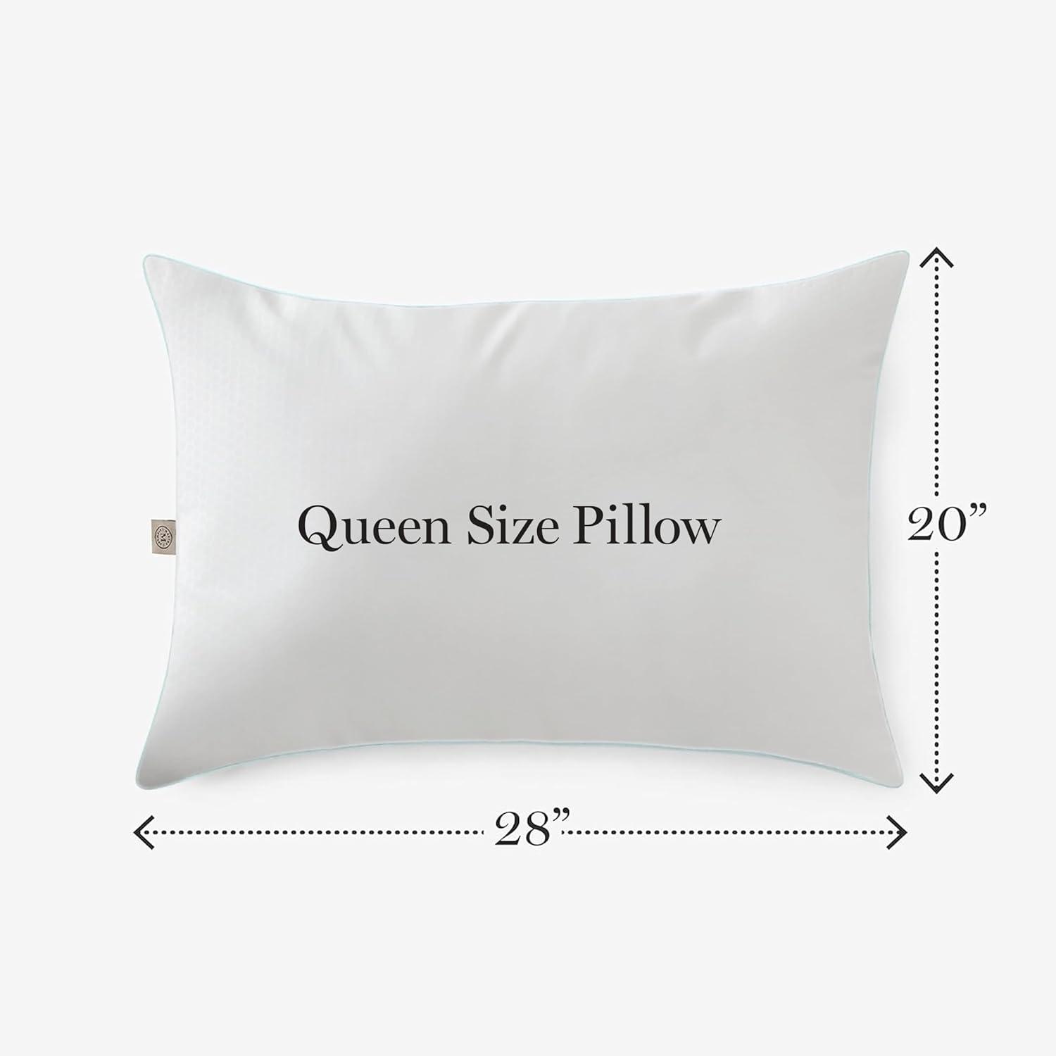 imageMartha Stewart Classic Comfort Down Alternative Pillows King Size Set of 2 Firm Support for Stomach Back and Side SleepersWhite