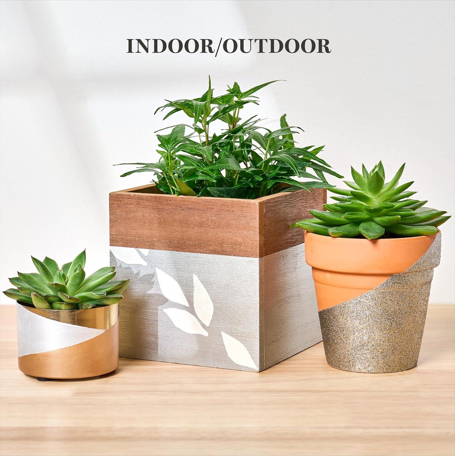 imageMartha Stewart Craft Paint Rose Gold 8 fl oz Premium Metallic Finish Paint Perfect For Easy To Apply DIY Arts And Crafts 68702Sterling