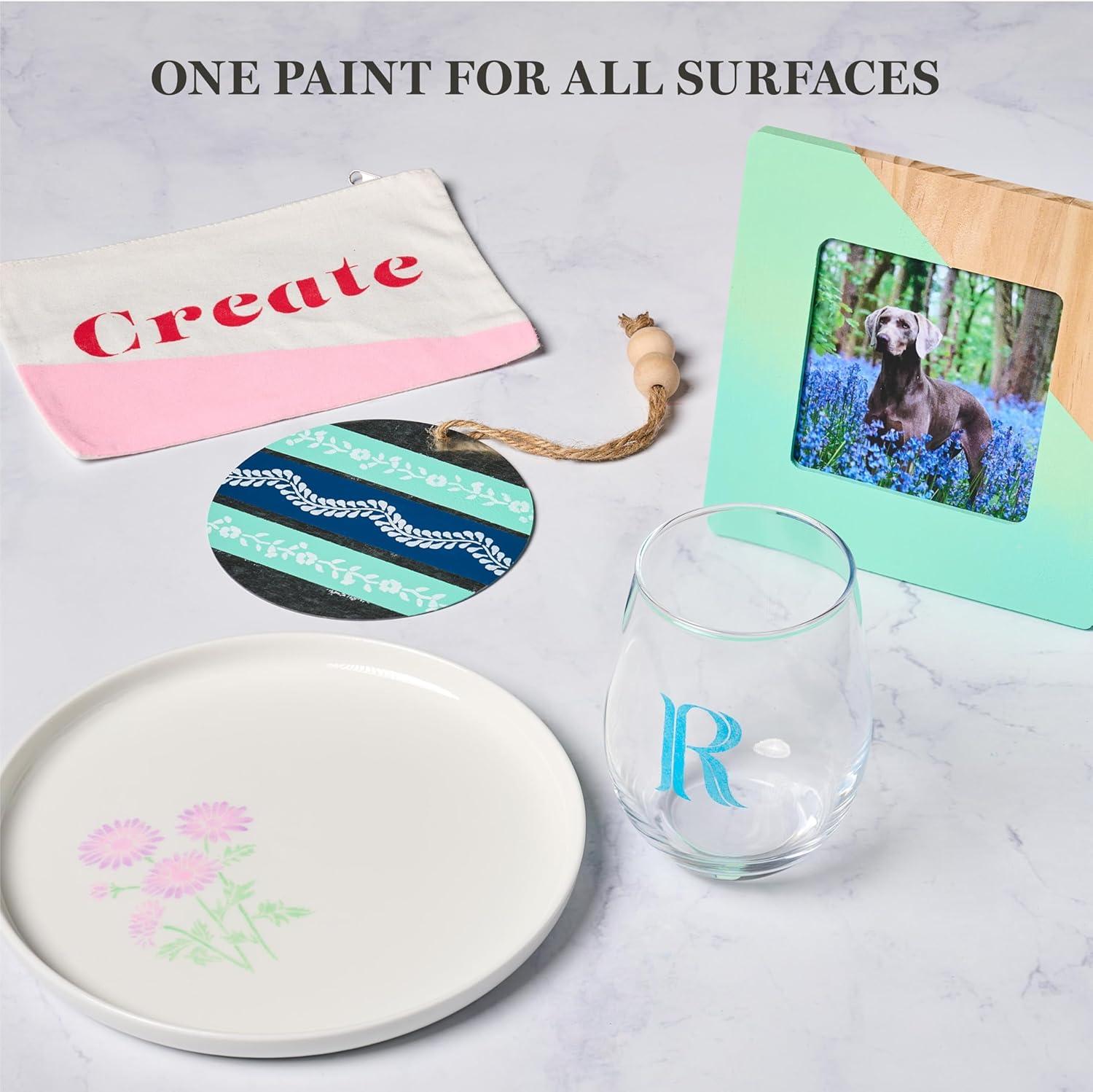 imageMartha Stewart Craft Paint Rose Gold 8 fl oz Premium Metallic Finish Paint Perfect For Easy To Apply DIY Arts And Crafts 68702Summer Linen