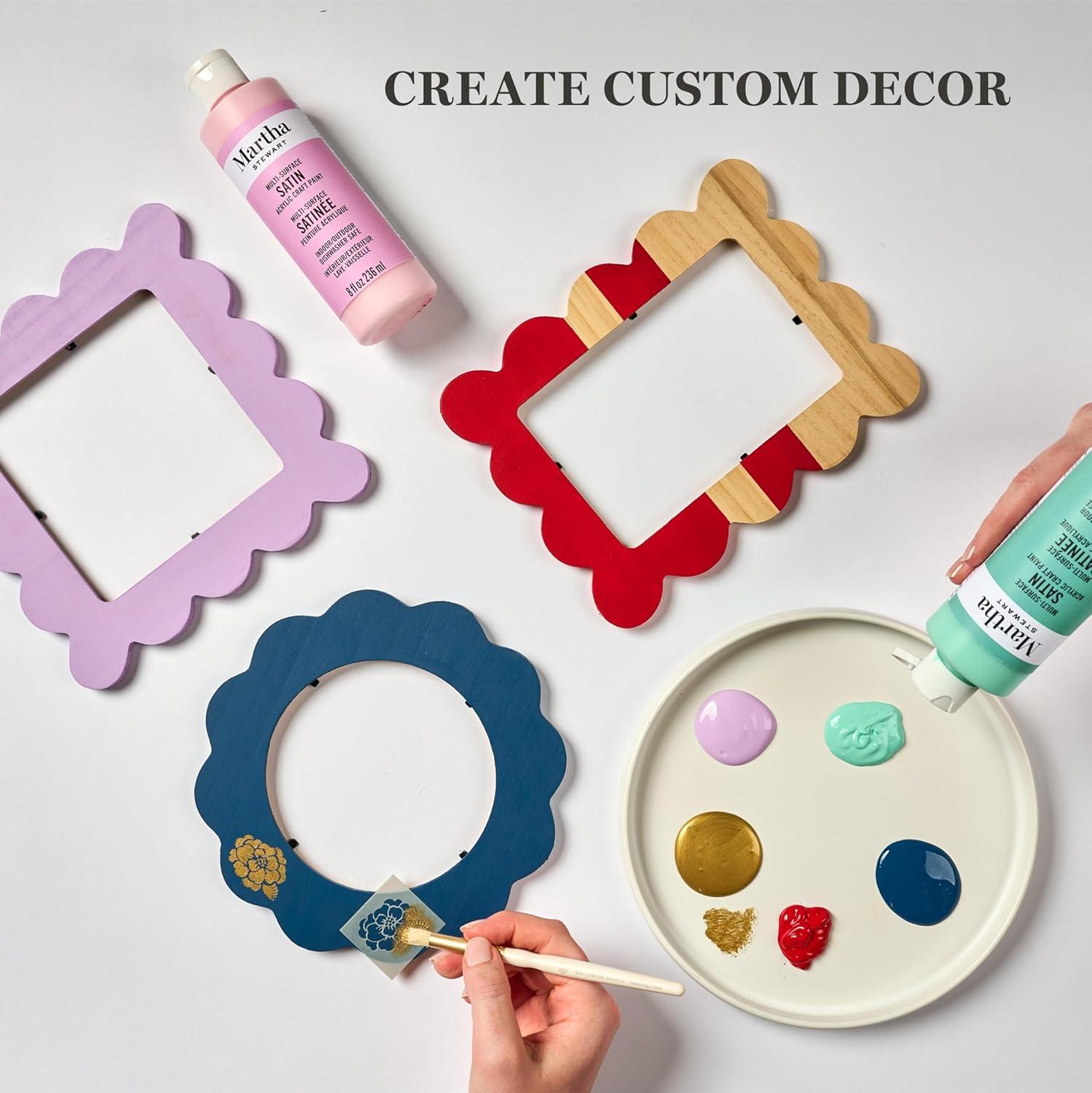 imageMartha Stewart Craft Paint Rose Gold 8 fl oz Premium Metallic Finish Paint Perfect For Easy To Apply DIY Arts And Crafts 68702Summer Linen