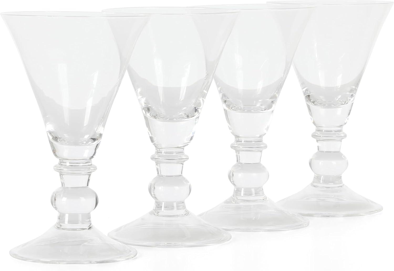 imageMartha Stewart Crispa 4 Piece 18 Ounce Handmade Hi Ball Glassware Set Jade GreenClear Glass