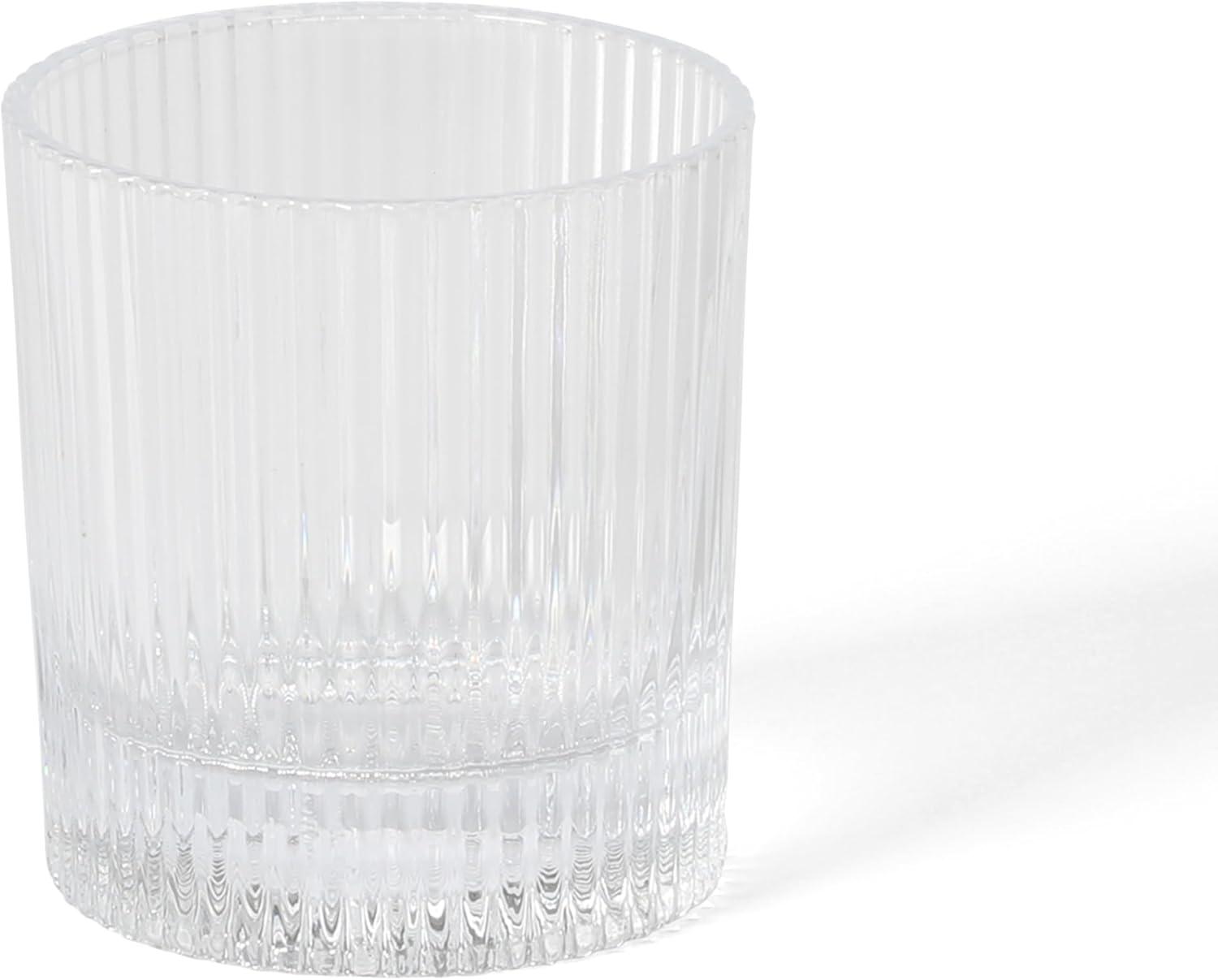 imageMartha Stewart Crispa 4 Piece 18 Ounce Handmade Hi Ball Glassware Set Jade GreenClear Glass