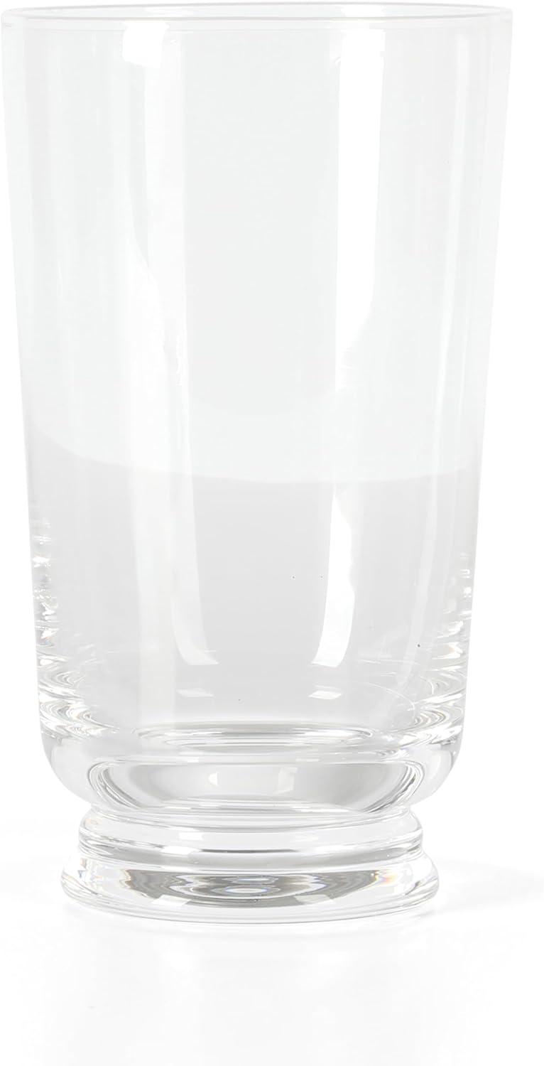 imageMartha Stewart Crispa 4 Piece 18 Ounce Handmade Hi Ball Glassware Set Jade GreenClear Glass