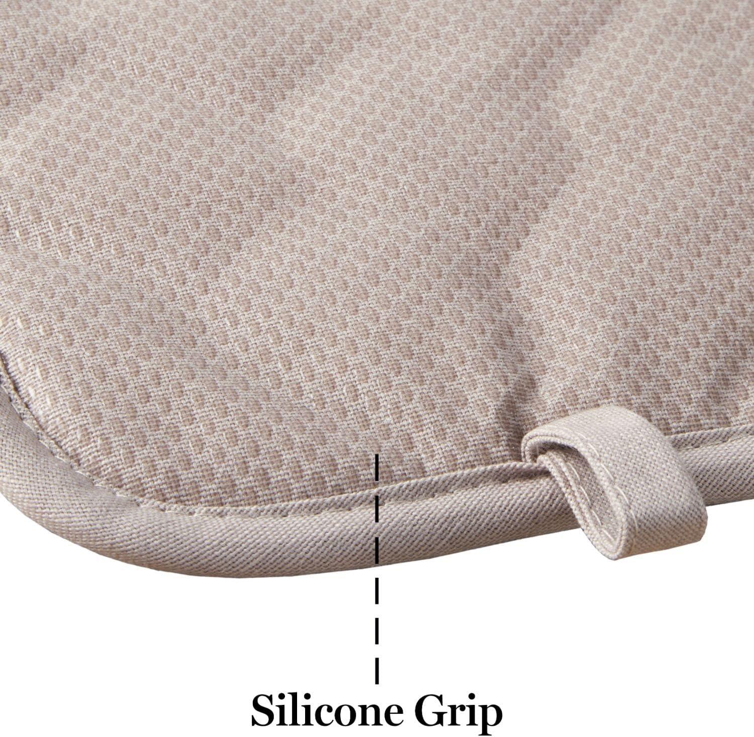 imageMartha Stewart Daisy Stripe Pot Holder Set 2Pack Green 7quotx10quotLinen