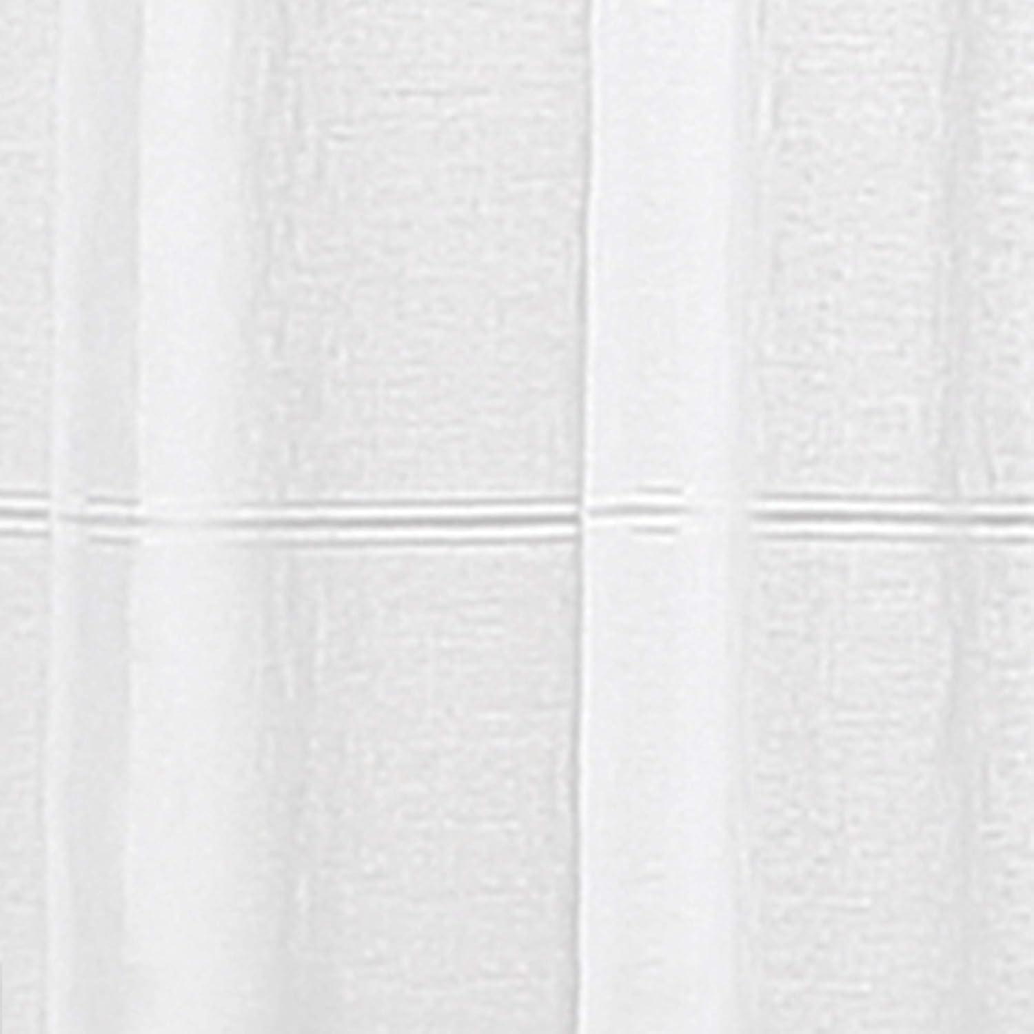 imageMartha Stewart Delicate Stripe Sheer Rod Pocket Window Curtain Panel Pair for Living Room 84quot WhiteWhite