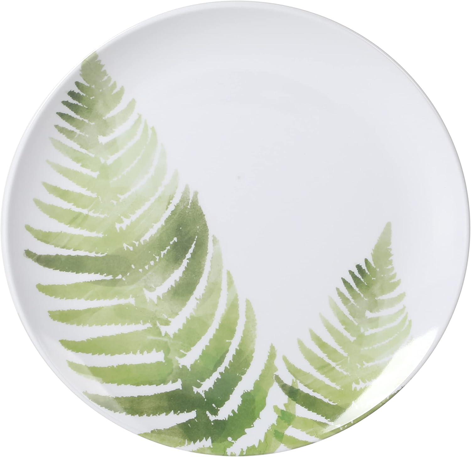 imageMartha Stewart Dragonfly 12 Piece Decorated Melamine Dinnerware Set WhiteFernview