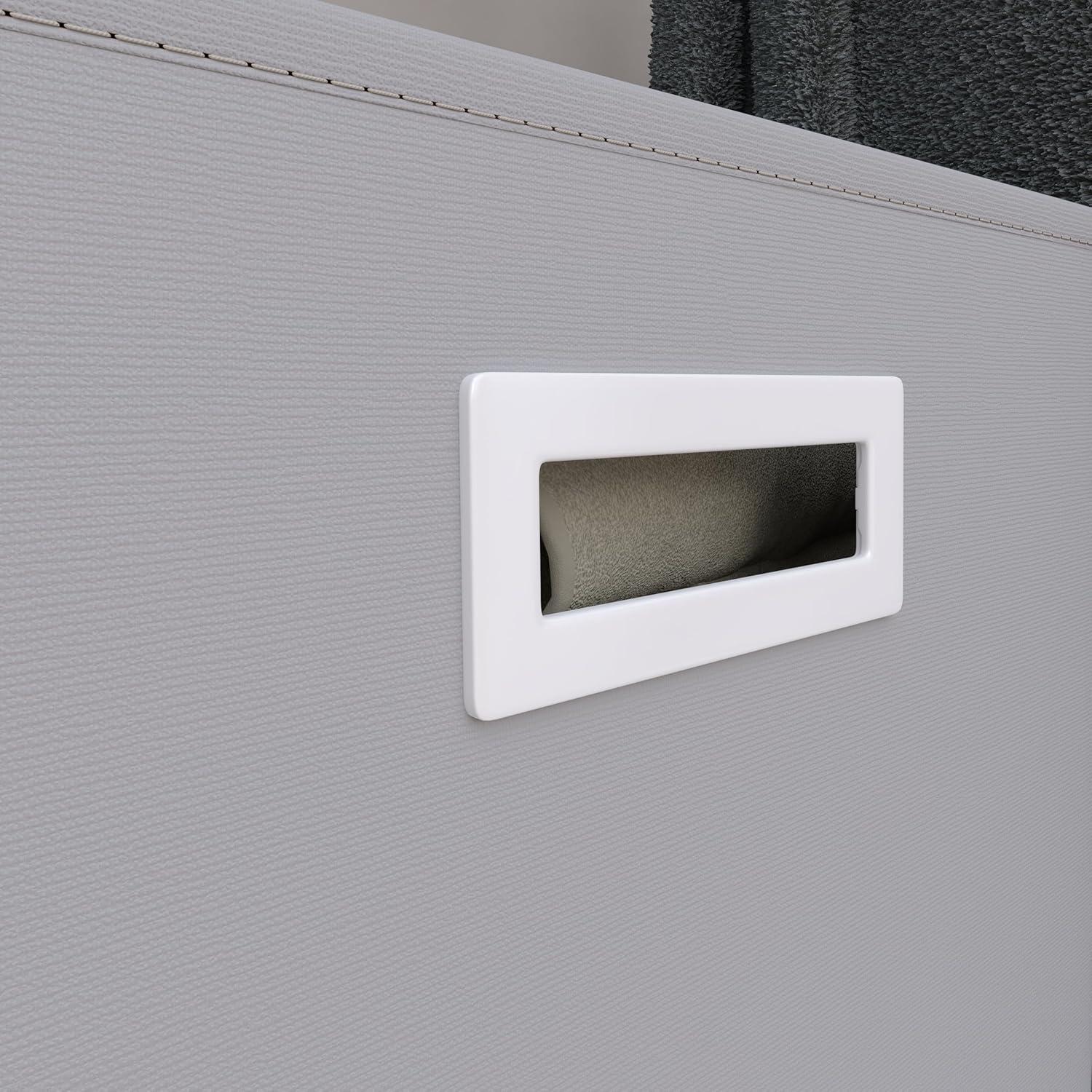 imageMartha Stewart Essential Collapsible Stackable Decorative Home Storage Cube Organization Two Piece Set Includes One Storage Cube With Dividers and One Craft Cube Bedford FloralGrey