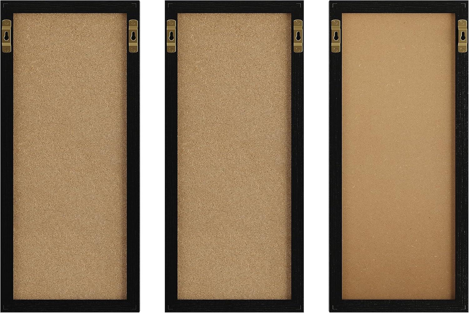 imageMartha Stewart Everette Cork Board Chalk Board Letter Board Set with Included Push Pins Magnets Liquid Chalk Letters 18quot x 24quot Black Woodgrain FrameBlack Woodgrain