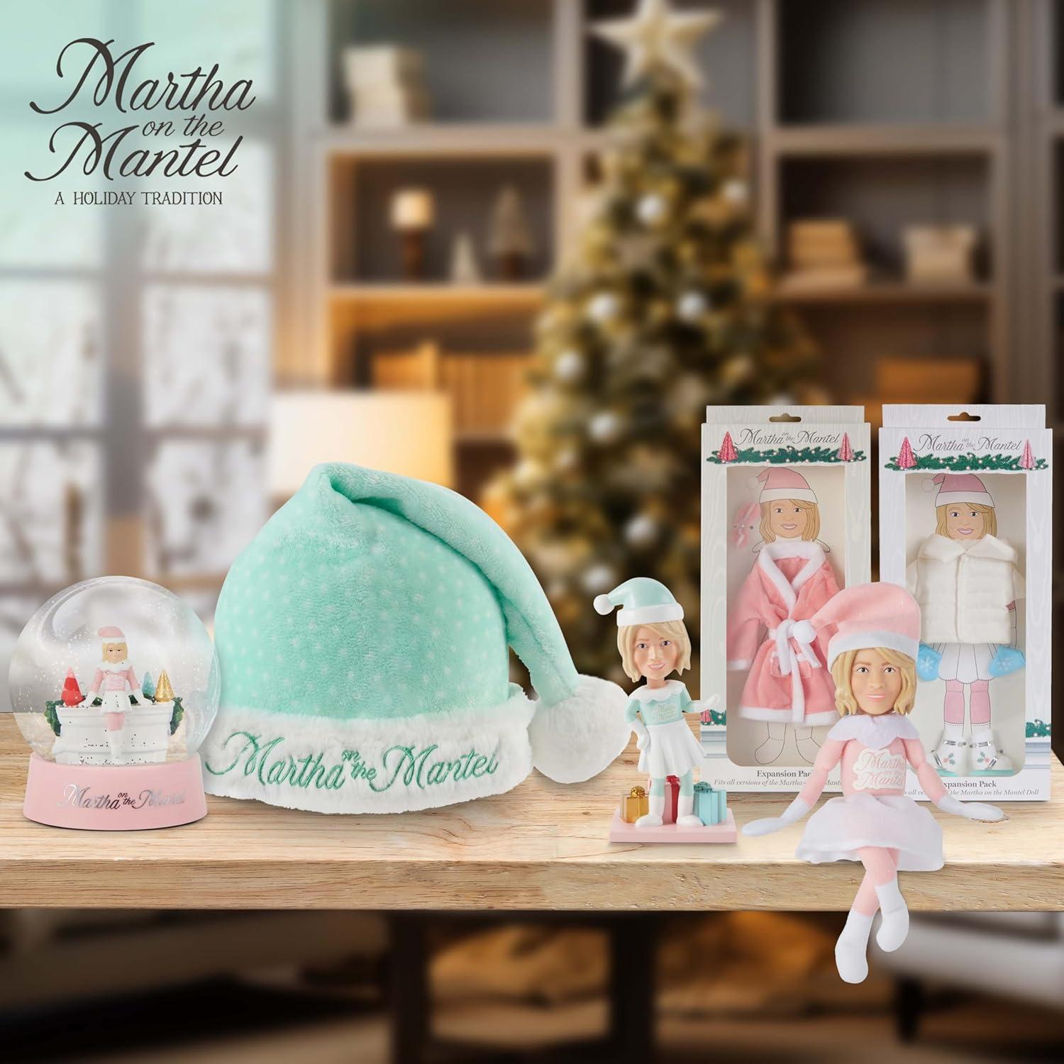 imageMartha Stewart Expansion Pack Plush Robe and Sleep Mask for Martha on the Mantel Elf Funny Holiday Gift Secret Santa Collectible White Elephant Stocking Stuffer GiftExpansion Pack 2