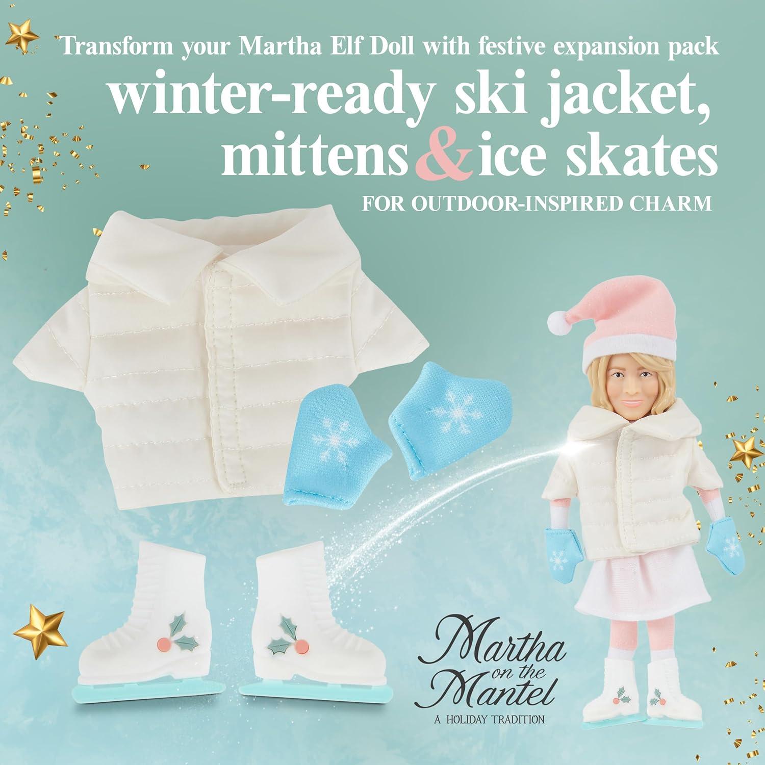 imageMartha Stewart Expansion Pack Plush Robe and Sleep Mask for Martha on the Mantel Elf Funny Holiday Gift Secret Santa Collectible White Elephant Stocking Stuffer GiftExpansion Pack 2