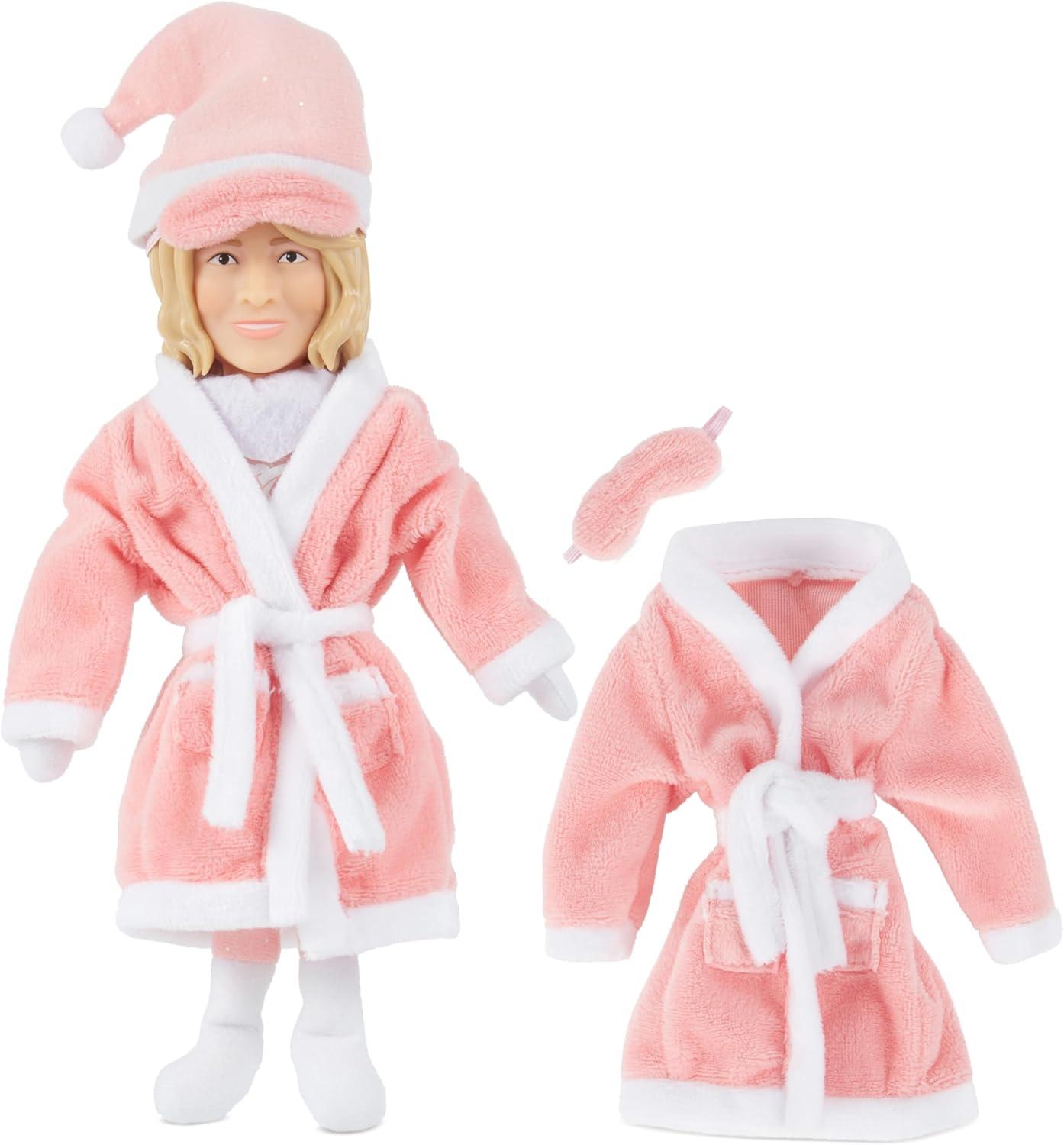imageMartha Stewart Expansion Pack Plush Robe and Sleep Mask for Martha on the Mantel Elf Funny Holiday Gift Secret Santa Collectible White Elephant Stocking Stuffer GiftExpansion Pack 1