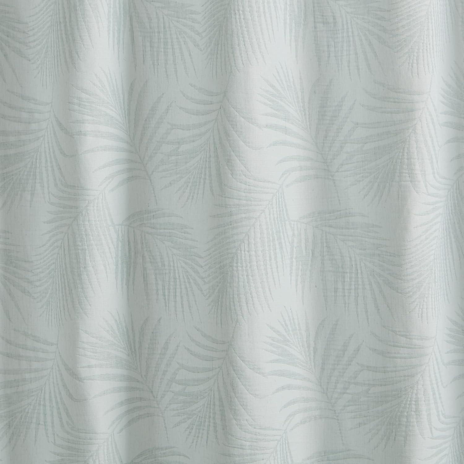 imageMartha Stewart Farmhouse Shower Curtain Coastal Palm Design Fabric Shower Curtain Boho Style with Textured Pucker Weave Modern Tropical Bathroom Dcor Machine Washable 72quot x 72quot Jenine Sage GreenPalm Sage Green