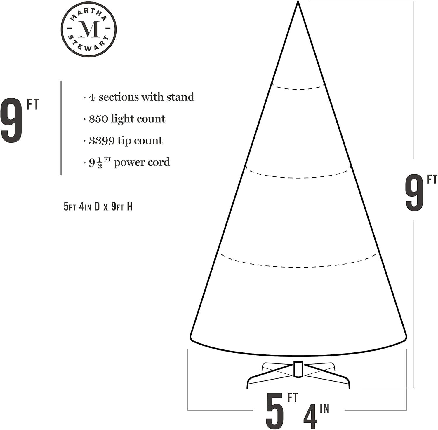 imageMartha Stewart Flocked Natural PreLit Artificial Christmas TreeClear White Lights