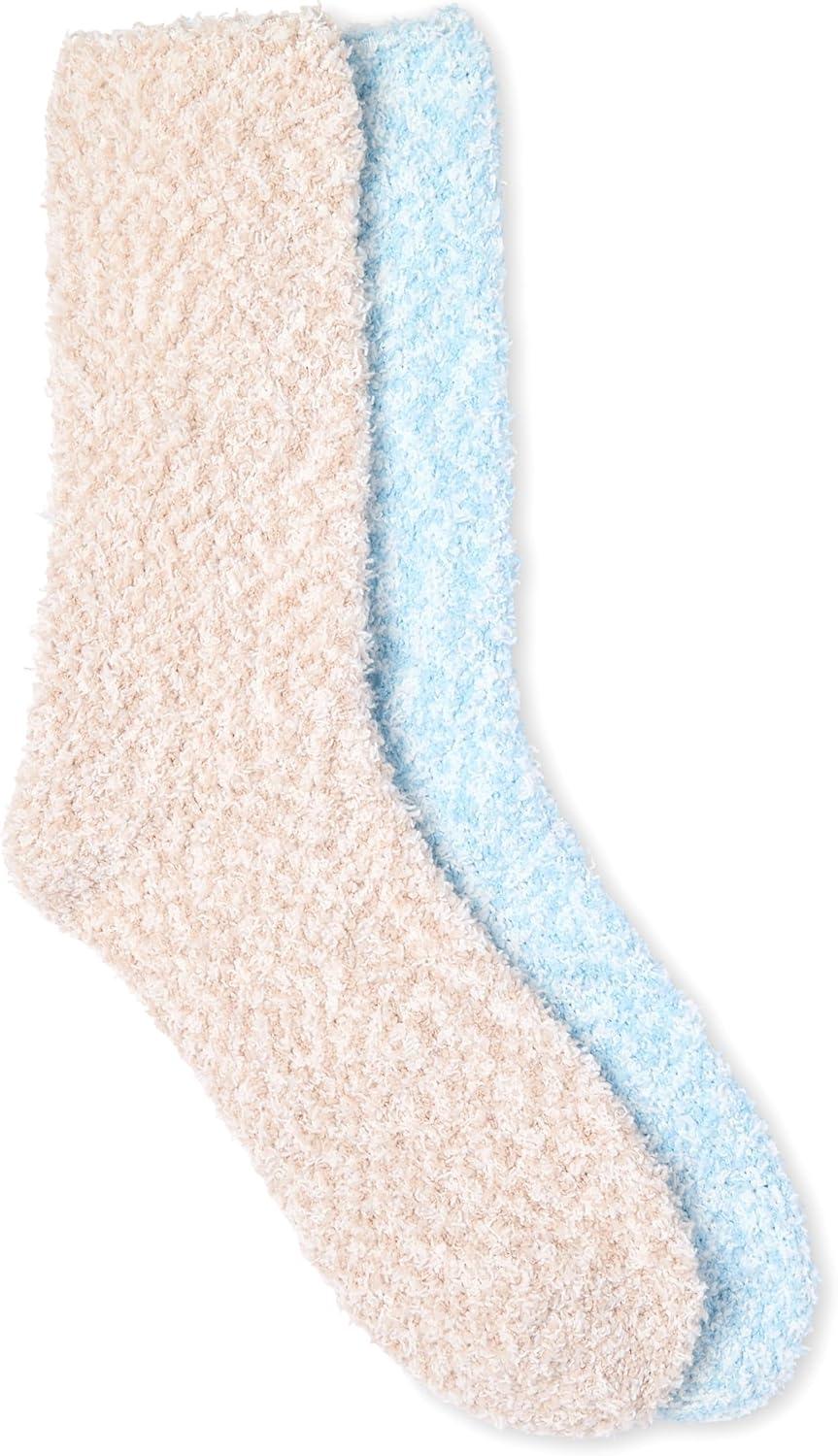 imageMartha Stewart Fuzzy Socks For Women 2 Pairs Warm And Cozy For Winter Stocking StufferBlueSilver