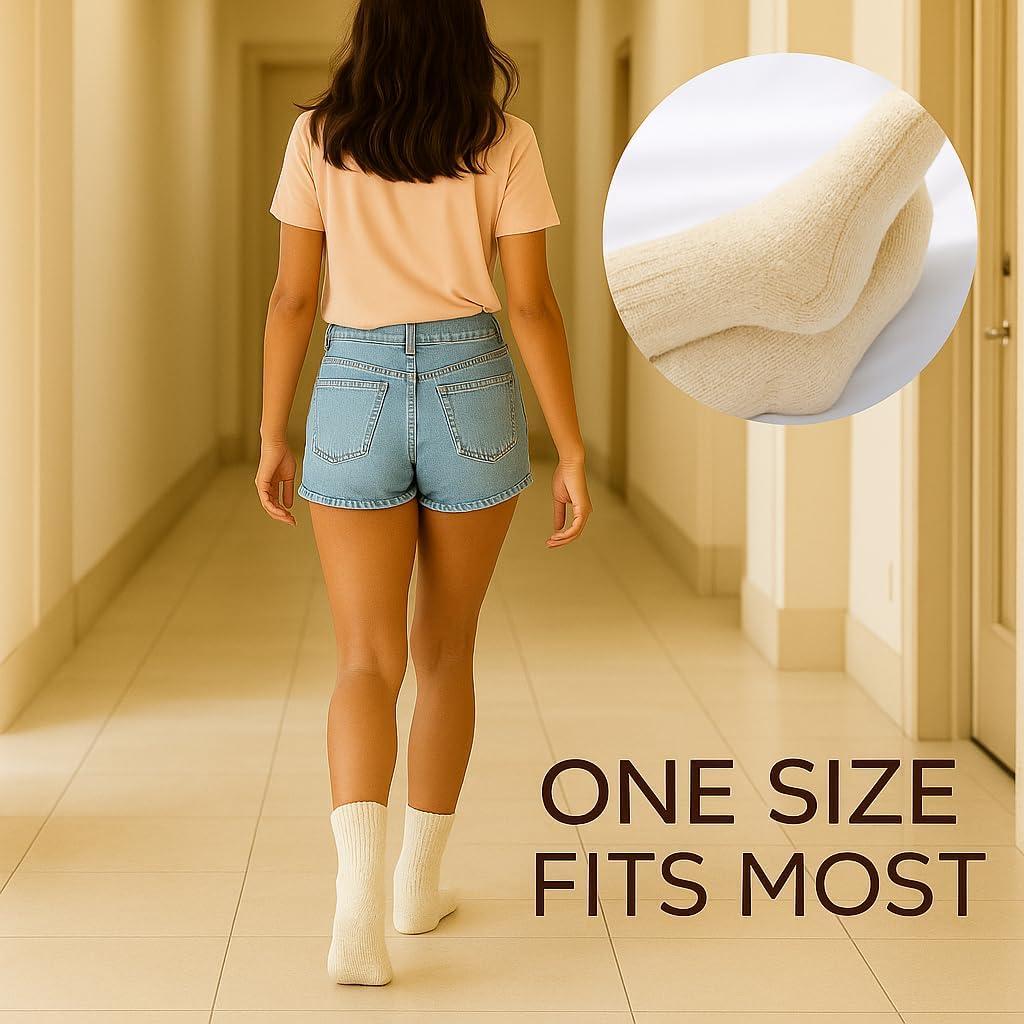 imageMartha Stewart Fuzzy Socks For Women Warm And Cozy For Winter Perfect For Home CableSilver GreyPowder Pink