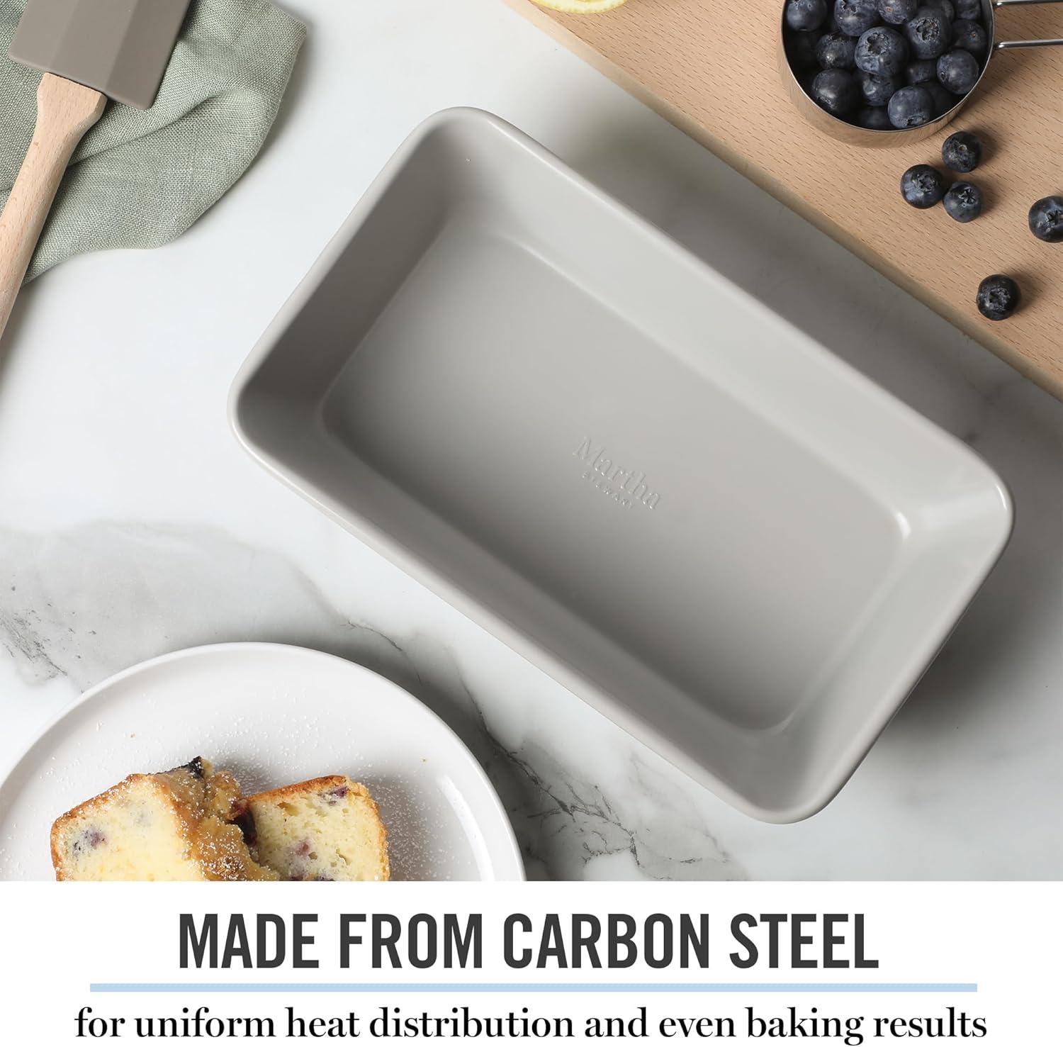 imageMartha Stewart Gallen 12Cup Nonstick Carbon Steel Muffin and Cupcake Pan Cool Grey Durable Bakeware for Even Baking and Easy ReleaseCool Gray