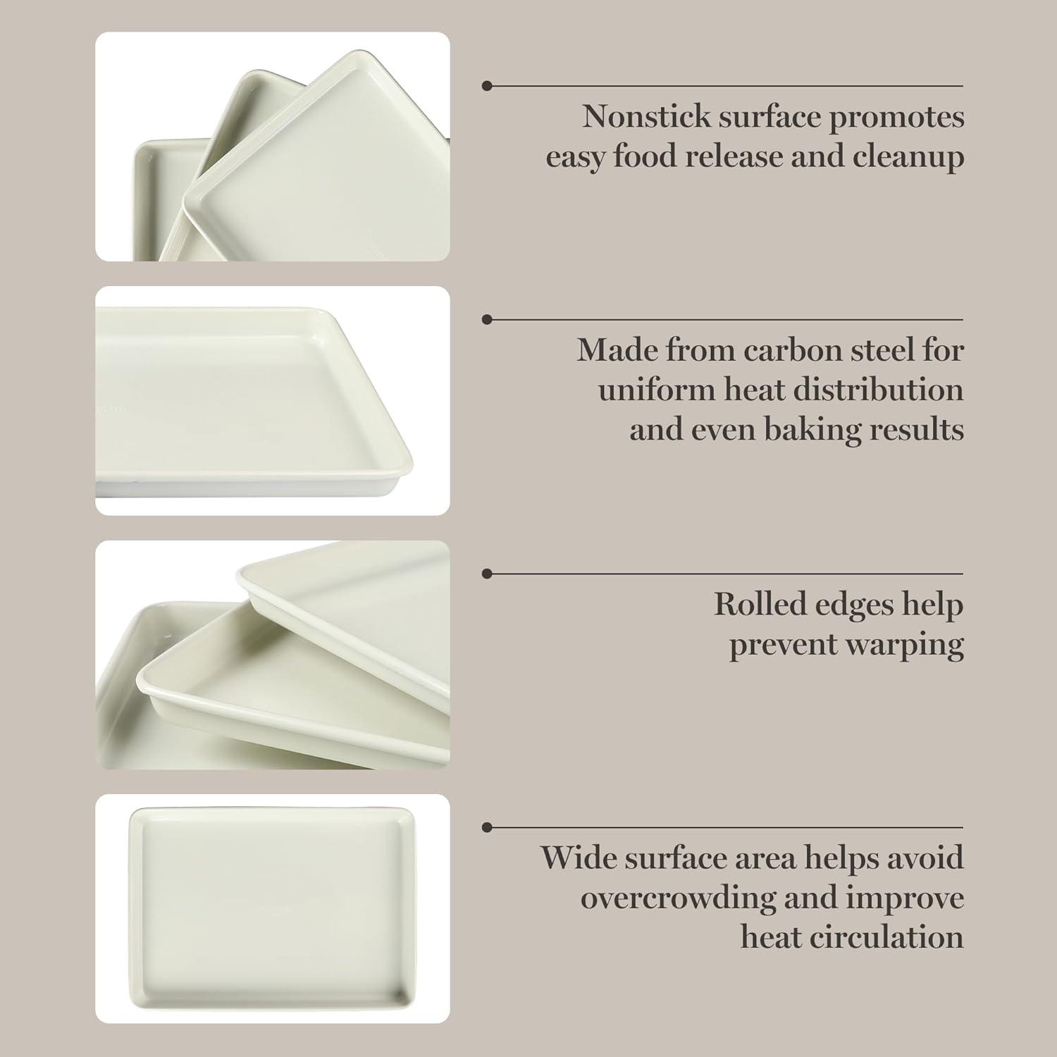 imageMartha Stewart Gallen 12Cup Nonstick Carbon Steel Muffin and Cupcake Pan Cool Grey Durable Bakeware for Even Baking and Easy ReleaseLinen White Set