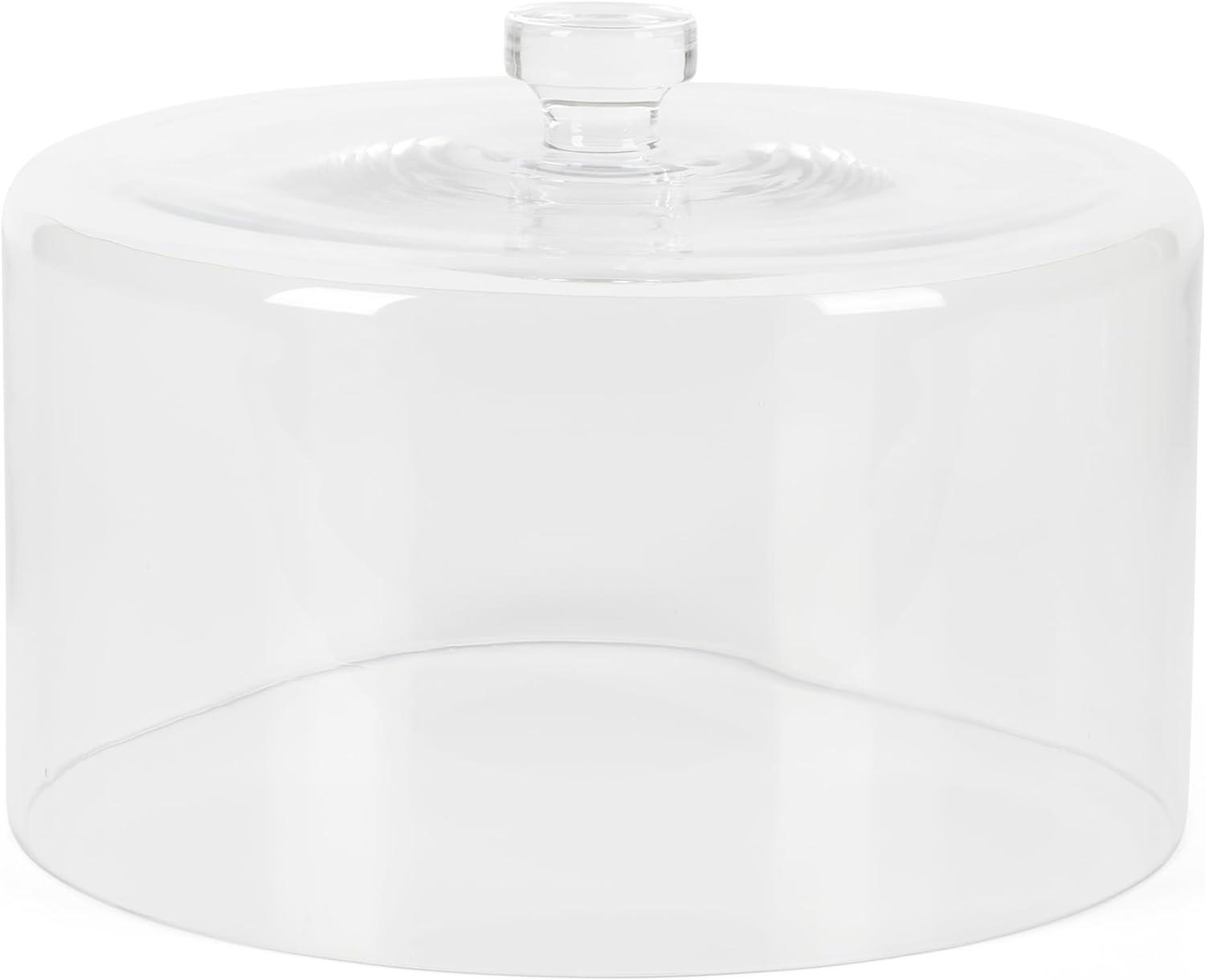 imageMartha Stewart Highbrook 10Inch Jadeite Cake Stand with Glass Dome  VintageStyle Pedestal Dessert Plate for Cakes and Pastries Decorative Covered Serving PlatterGreen 10