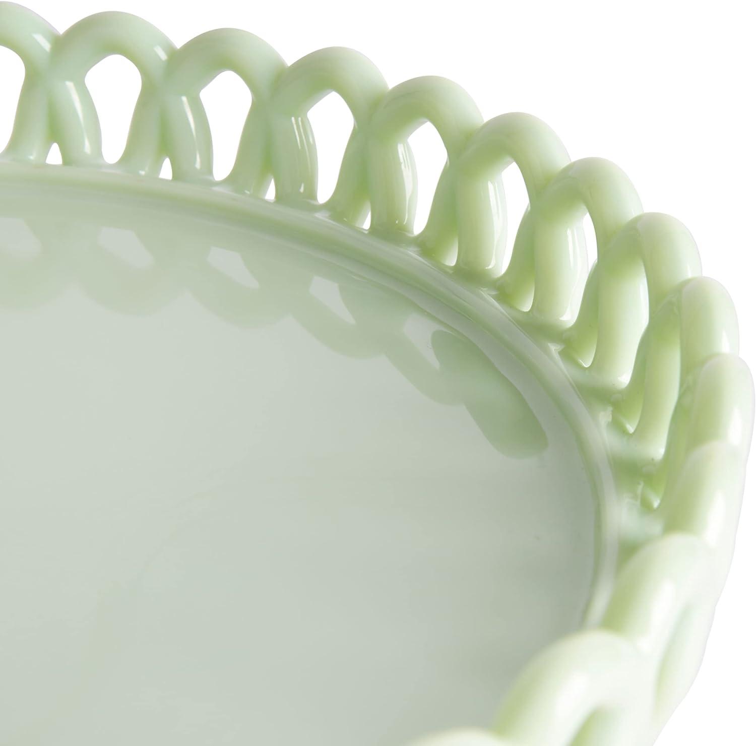 imageMartha Stewart Highbrook 10Inch Jadeite Cake Stand with Glass Dome  VintageStyle Pedestal Dessert Plate for Cakes and Pastries Decorative Covered Serving PlatterGreen 85