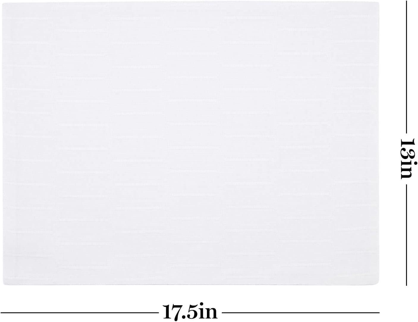 imageMartha Stewart Honeycomb Modern Farmhouse Reversible Placemat 4Pack Set White 13quotx175quotWhite