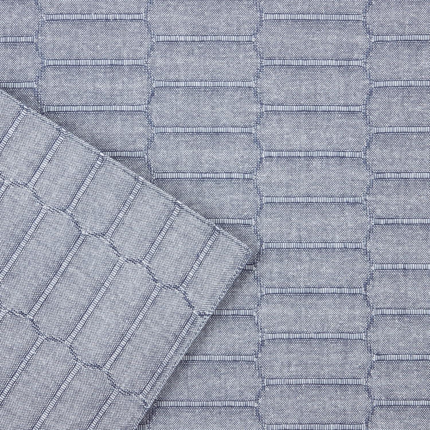 imageMartha Stewart Honeycomb Modern Farmhouse Reversible Table Runner White 15quotx72quotBlue