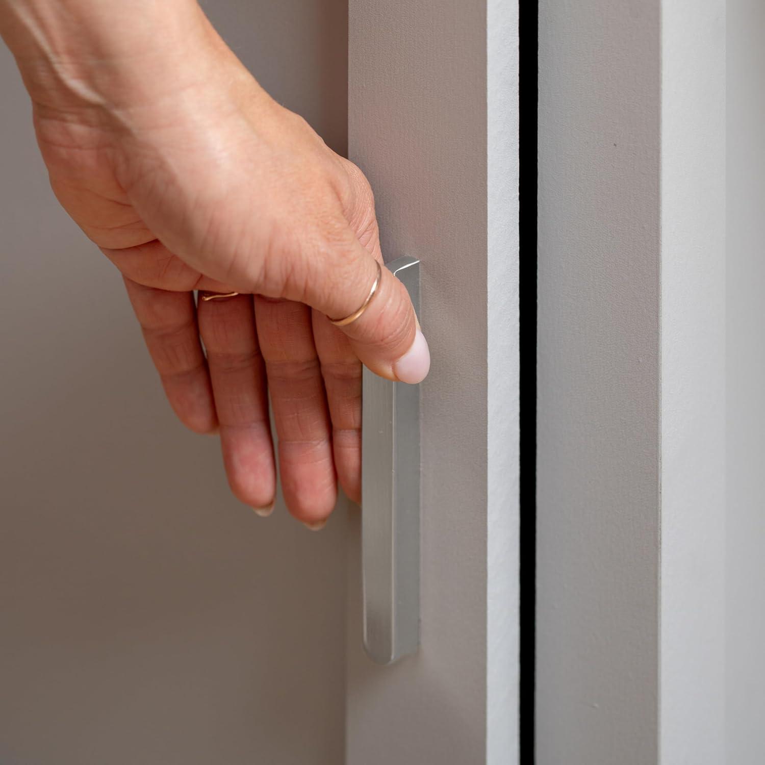 imageMartha Stewart Hutton Shaker Style Home Office Desk with Storage in White with Polished Brass HardwareGrayBrushed Nickel