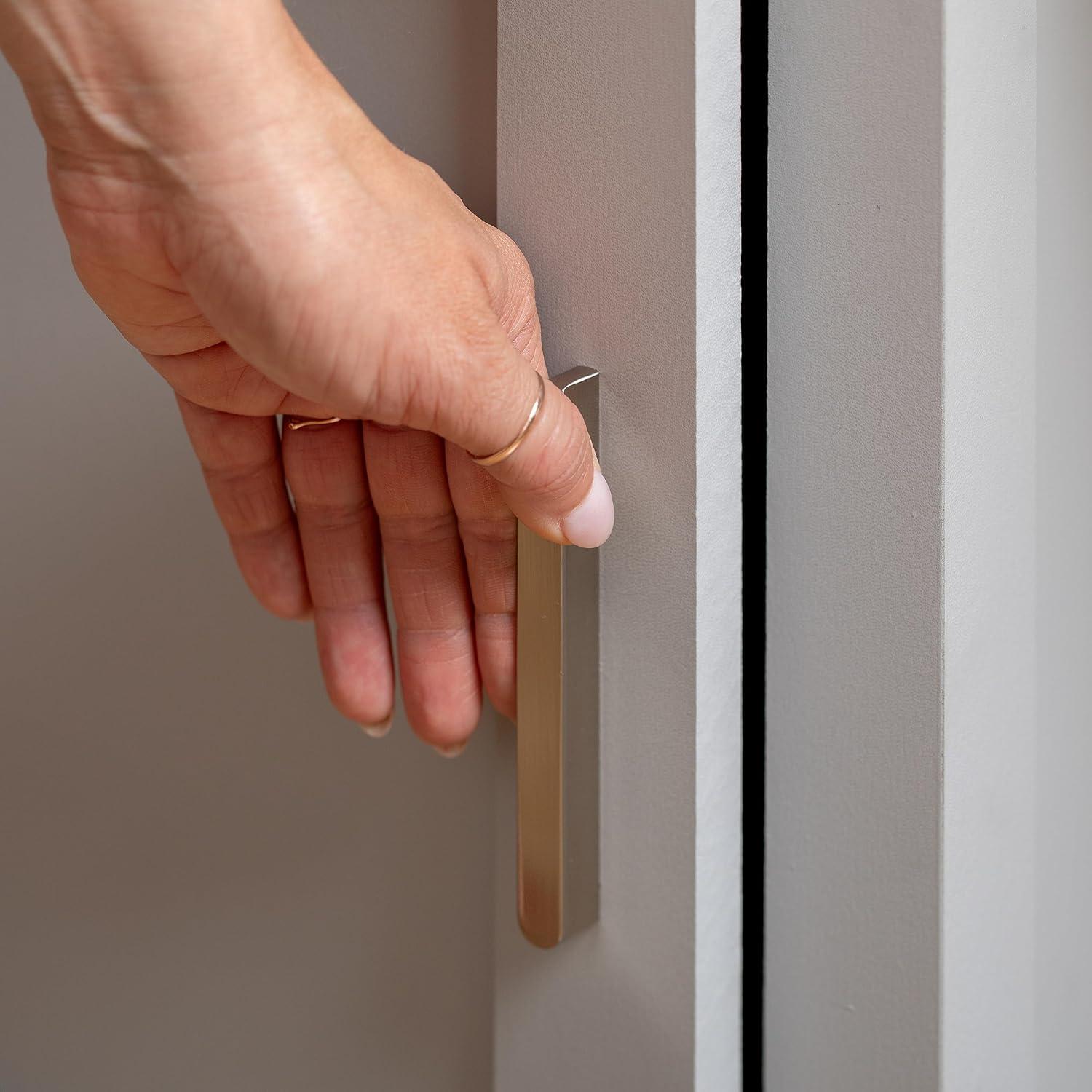 imageMartha Stewart Hutton Shaker Style Home Office Desk with Storage in White with Polished Brass HardwareGrayBrushed Nickel