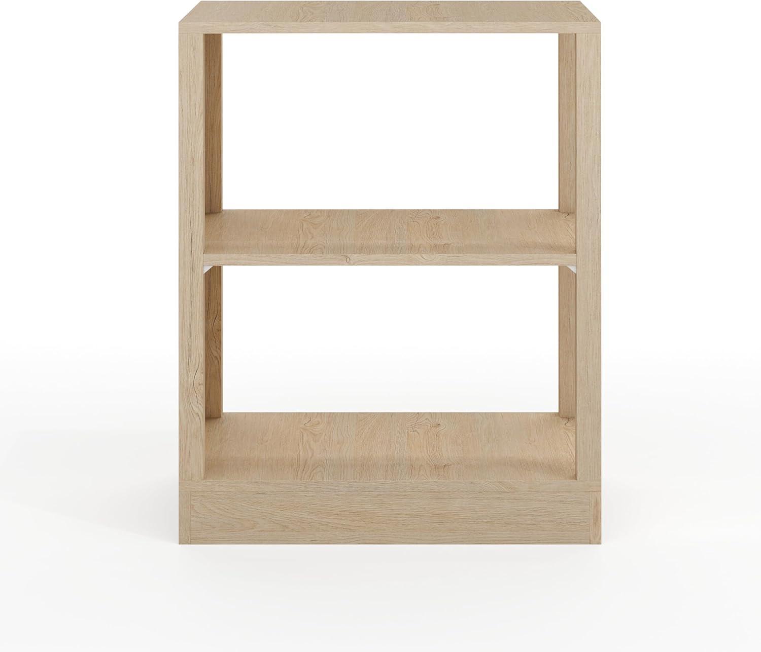 imageMartha Stewart Kayden Home Office Modular 2Tier Bookshelf with Open Storage and 2 Shelves in BlackLight Natural