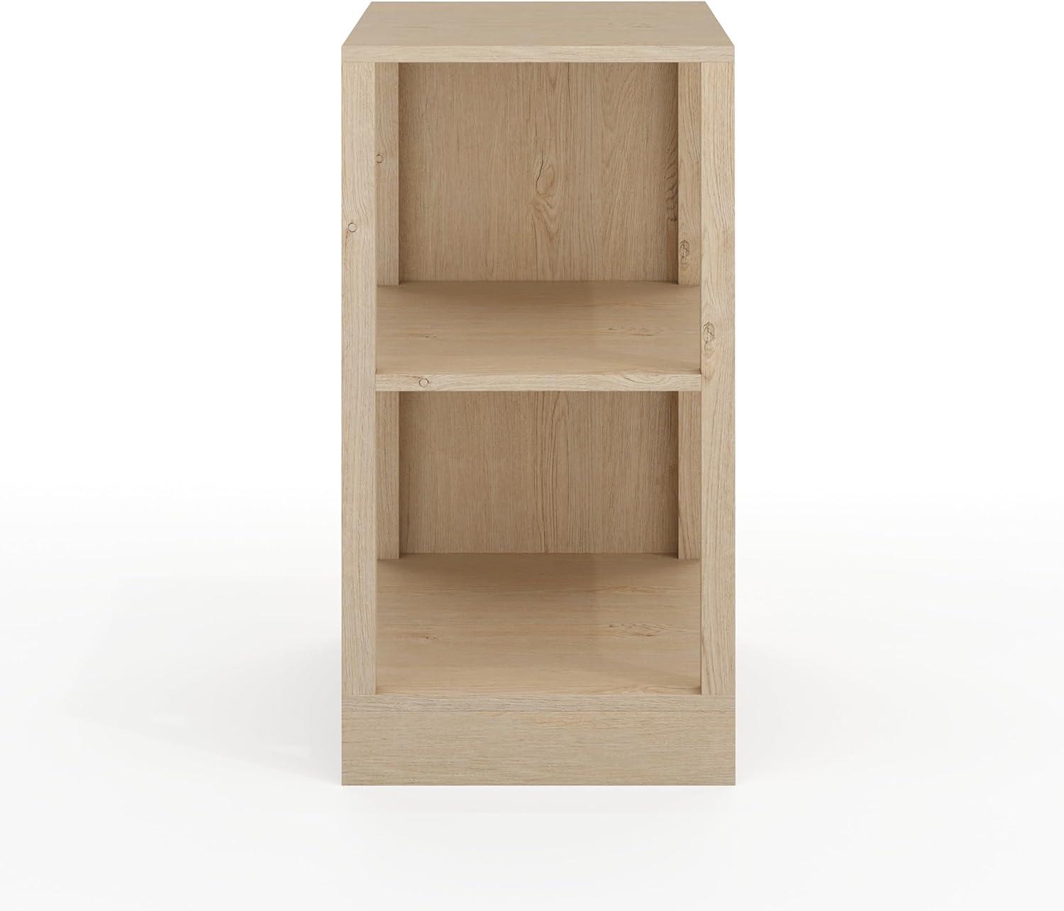 imageMartha Stewart Kayden Home Office Modular 2Tier Bookshelf with Open Storage and 2 Shelves in BlackLight Natural