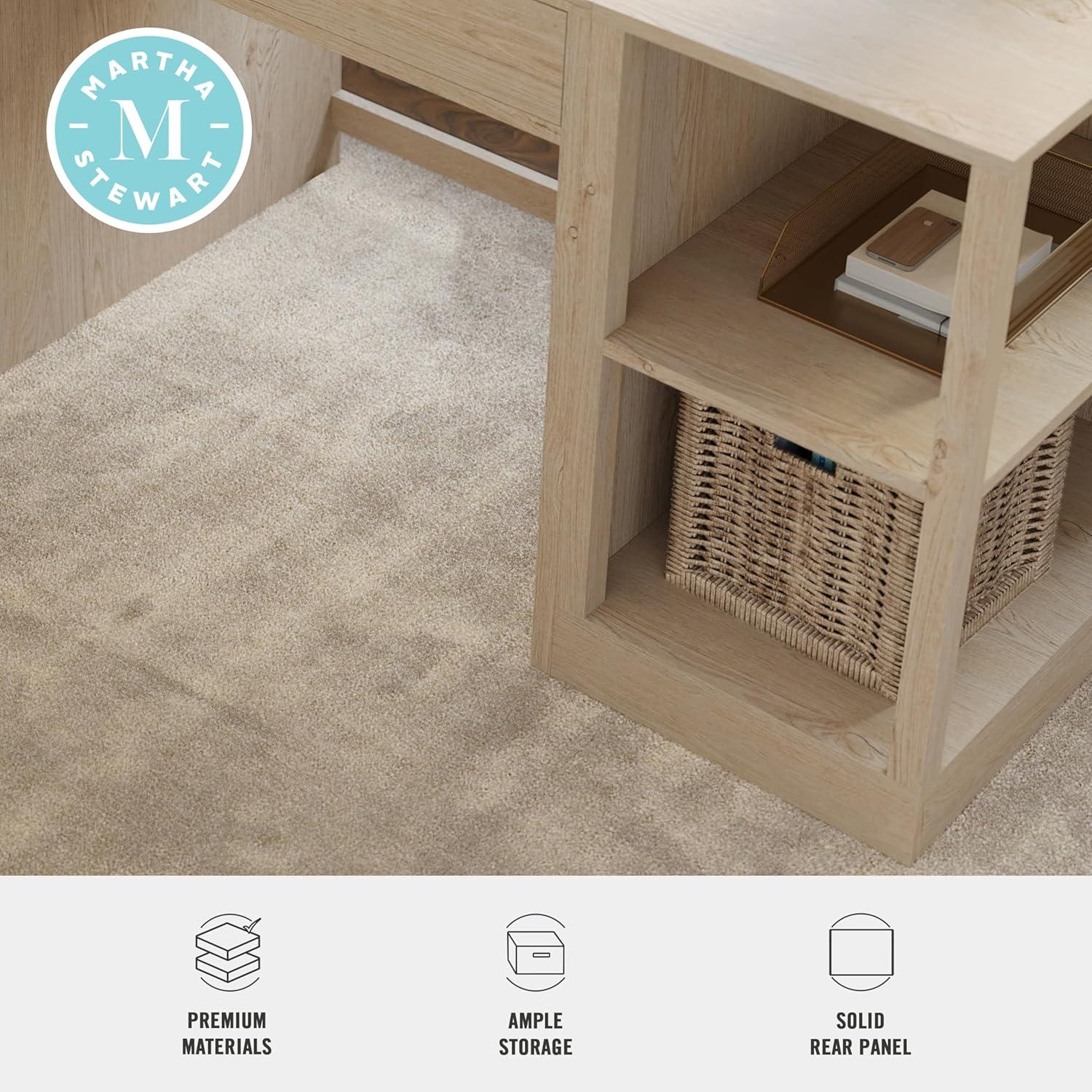 imageMartha Stewart Kayden Home Office Modular 2Tier Bookshelf with Open Storage and 2 Shelves in BlackLight Natural