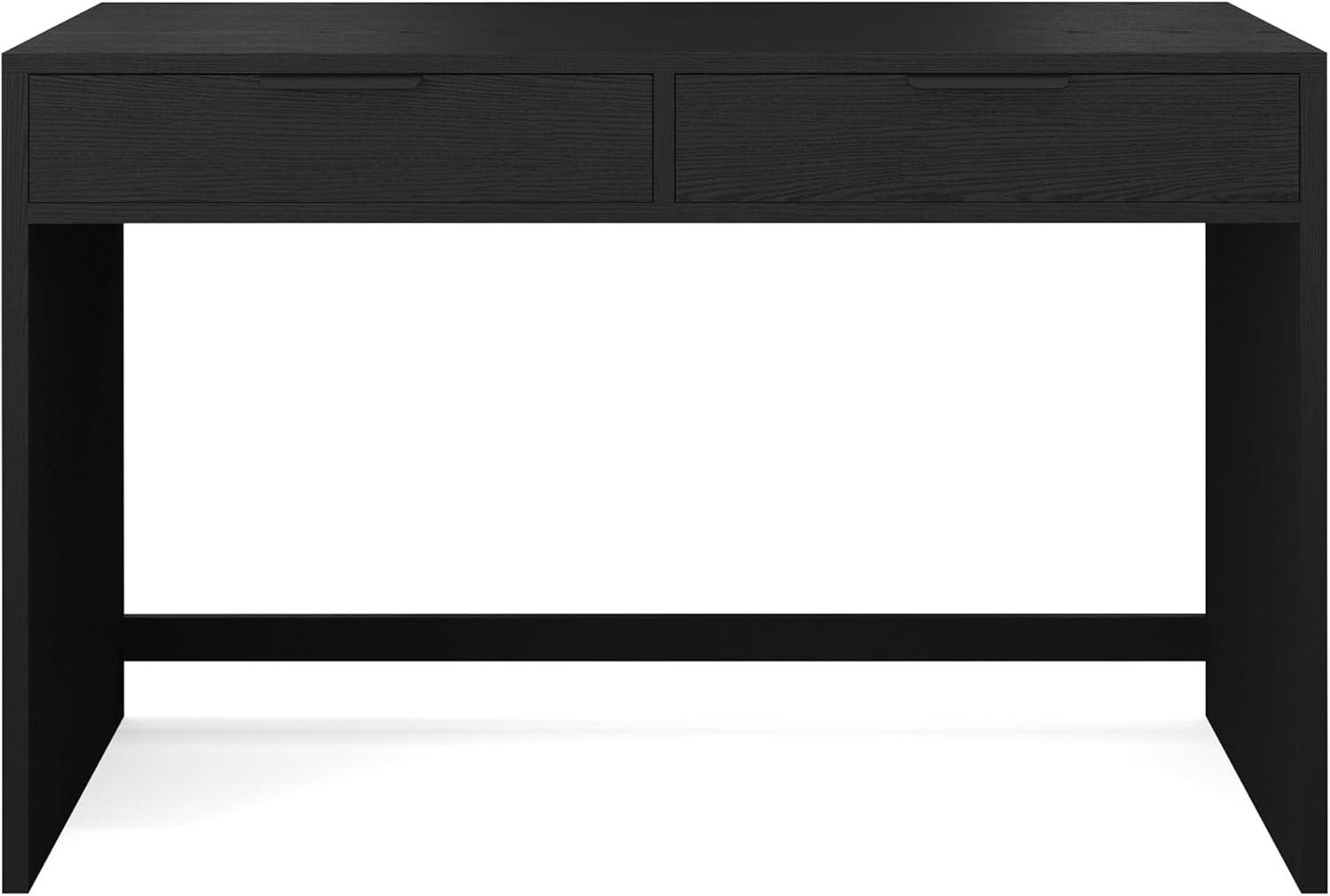 imageMartha Stewart Kayden Home Office Modular Desk with 2 Drawers in Black with Oil Rubbed Bronze HardwareBlack FrameOil Rubbed Bronzed Hardware