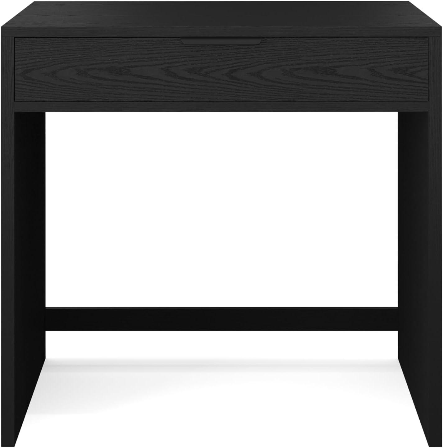 imageMartha Stewart Kayden Home Office Modular Desk with 2 Drawers in Black with Oil Rubbed Bronze HardwareBlack FrameOil Rubbed Bronzed Hardware