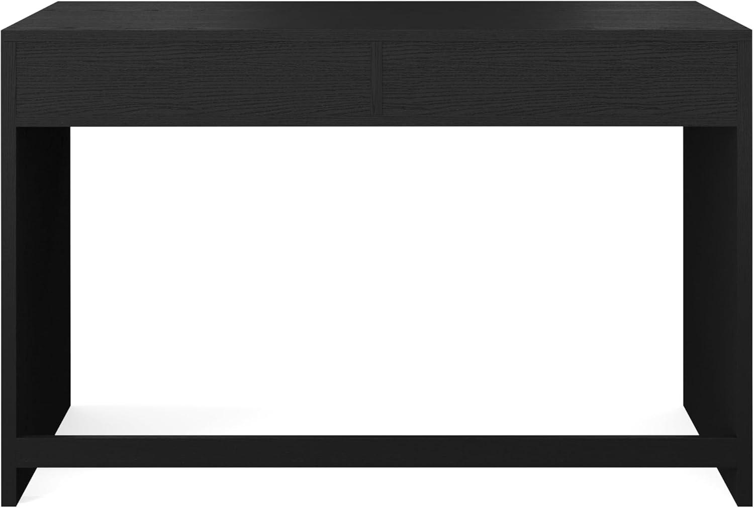 imageMartha Stewart Kayden Home Office Modular Desk with 2 Drawers in Black with Oil Rubbed Bronze HardwareBlack FrameOil Rubbed Bronzed Hardware