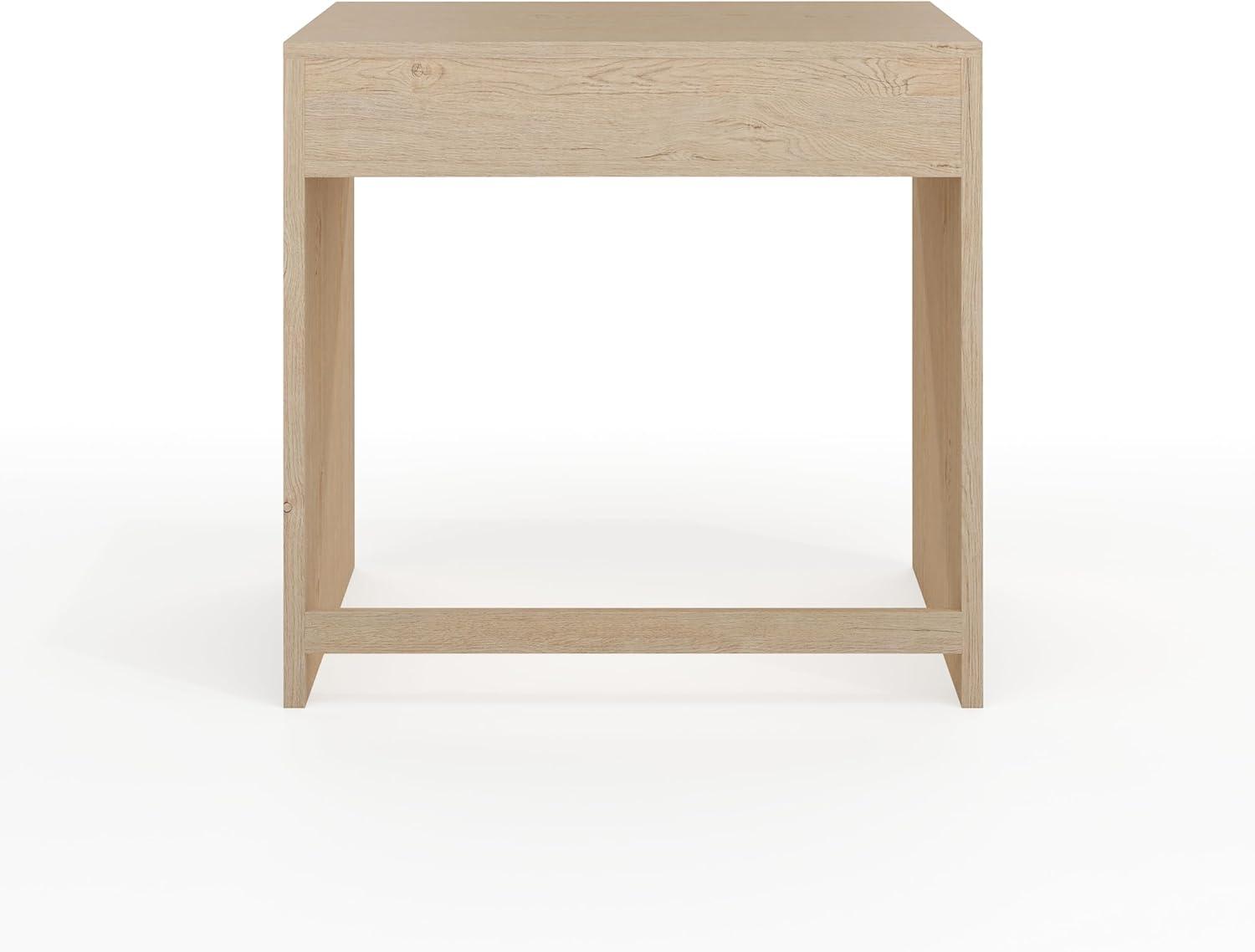 imageMartha Stewart Kayden Home Office Modular Desk with 2 Drawers in Black with Oil Rubbed Bronze HardwareLight Natural FrameBrushed Gold Hardware