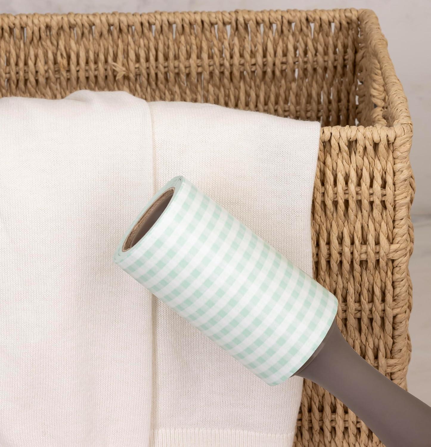 imageMartha Stewart Lint Rollers Gingham Pattern 120 Sheets Per Roll 6 Count Extra Sticky Lint Remover for Clothes Upholstery ampamp More