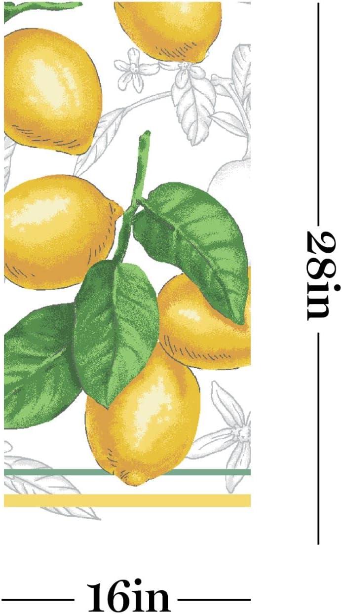 imageMartha Stewart Lots of Lemons Modern Kitchen Towel Oven Mitt ampamp Potholder Set 4Pack WhiteYellow