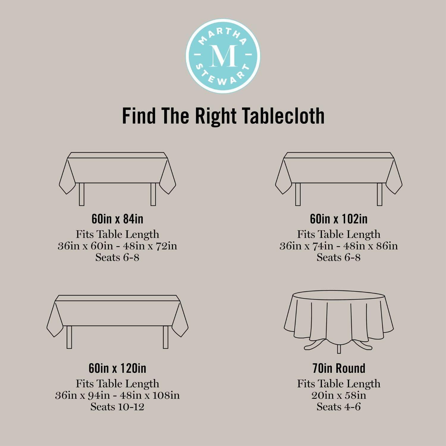 imageMartha Stewart Lots of Lemons Tablecloth Single Pack WhiteYellow 60quotx84quot120 x 60 Rectangular