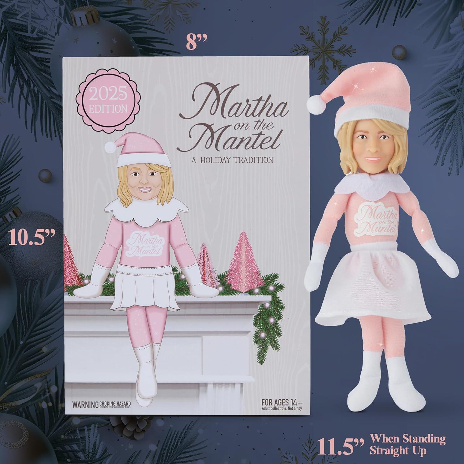 imageMartha Stewart Martha on a Mantle 2025 Christmas 12 Plush Collectible Figurines Big BoxPink