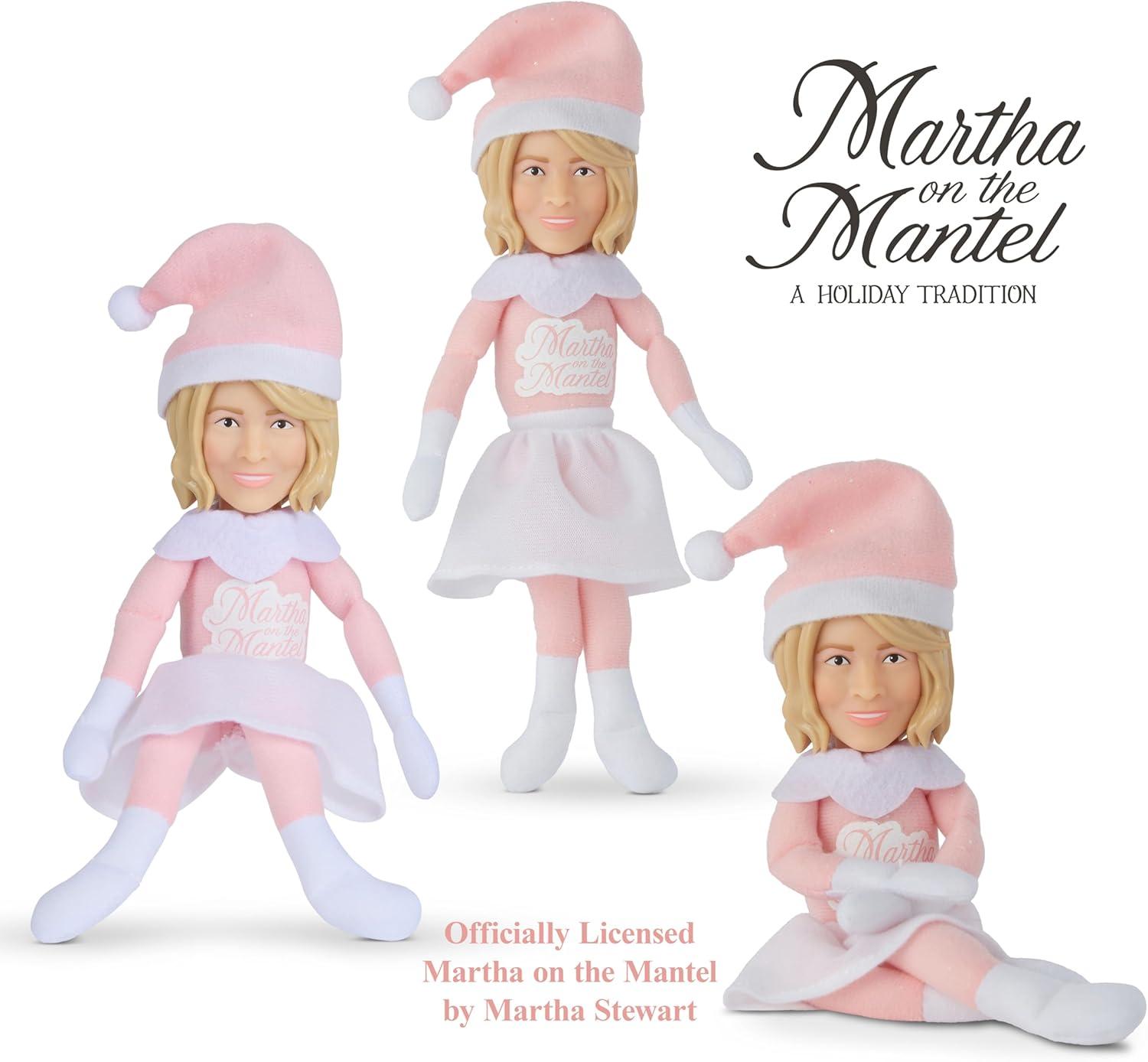 imageMartha Stewart Martha on a Mantle 2025 Christmas 12 Plush Collectible Figurines Big BoxPink