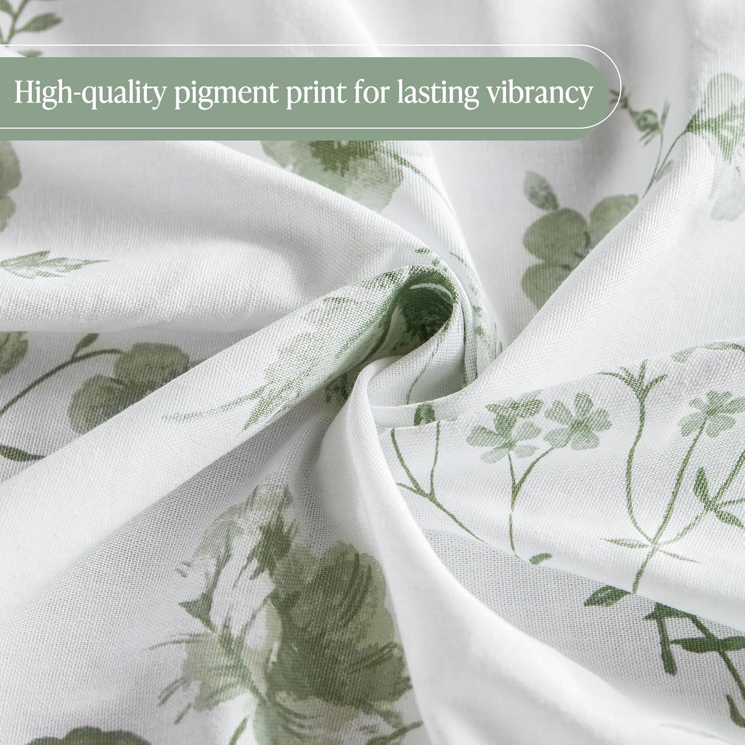 imageMartha Stewart Marthas Garden Shower Curtain Botanical Floral Print Cotton Shower Curtain for Bathroom Spa Quality Modern Shower Curtains Standard Size 72x72 Sage GreenGarden Green