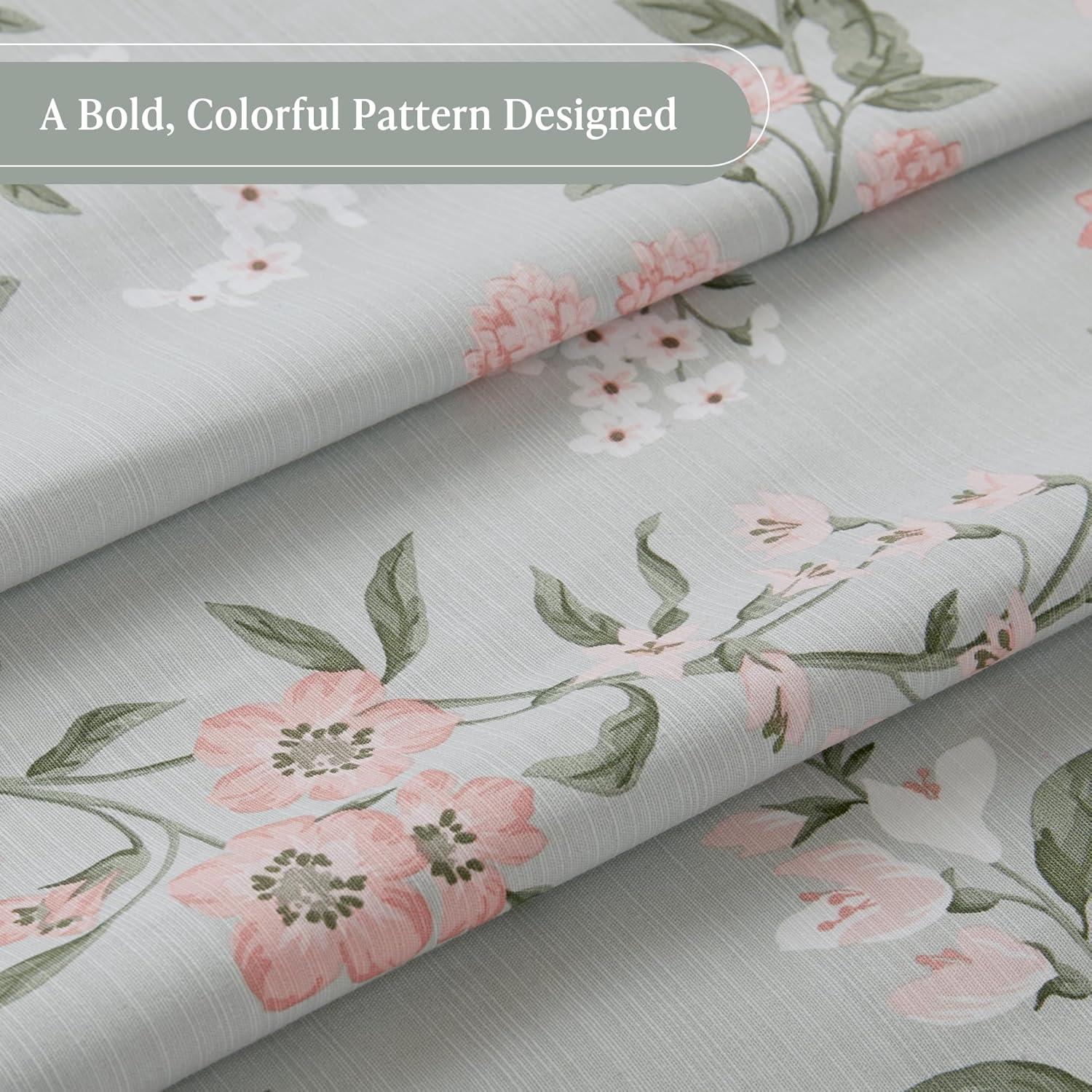 imageMartha Stewart Marthas Garden Shower Curtain Botanical Floral Print Cotton Shower Curtain for Bathroom Spa Quality Modern Shower Curtains Standard Size 72x72 Sage GreenMeadow Green